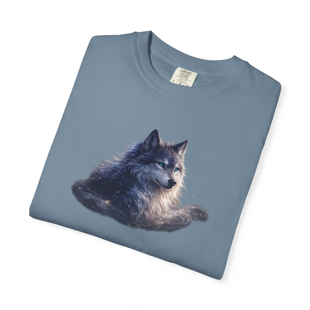 Wolf Graphic T-Shirt Relaxed Forest Dog Art Tee