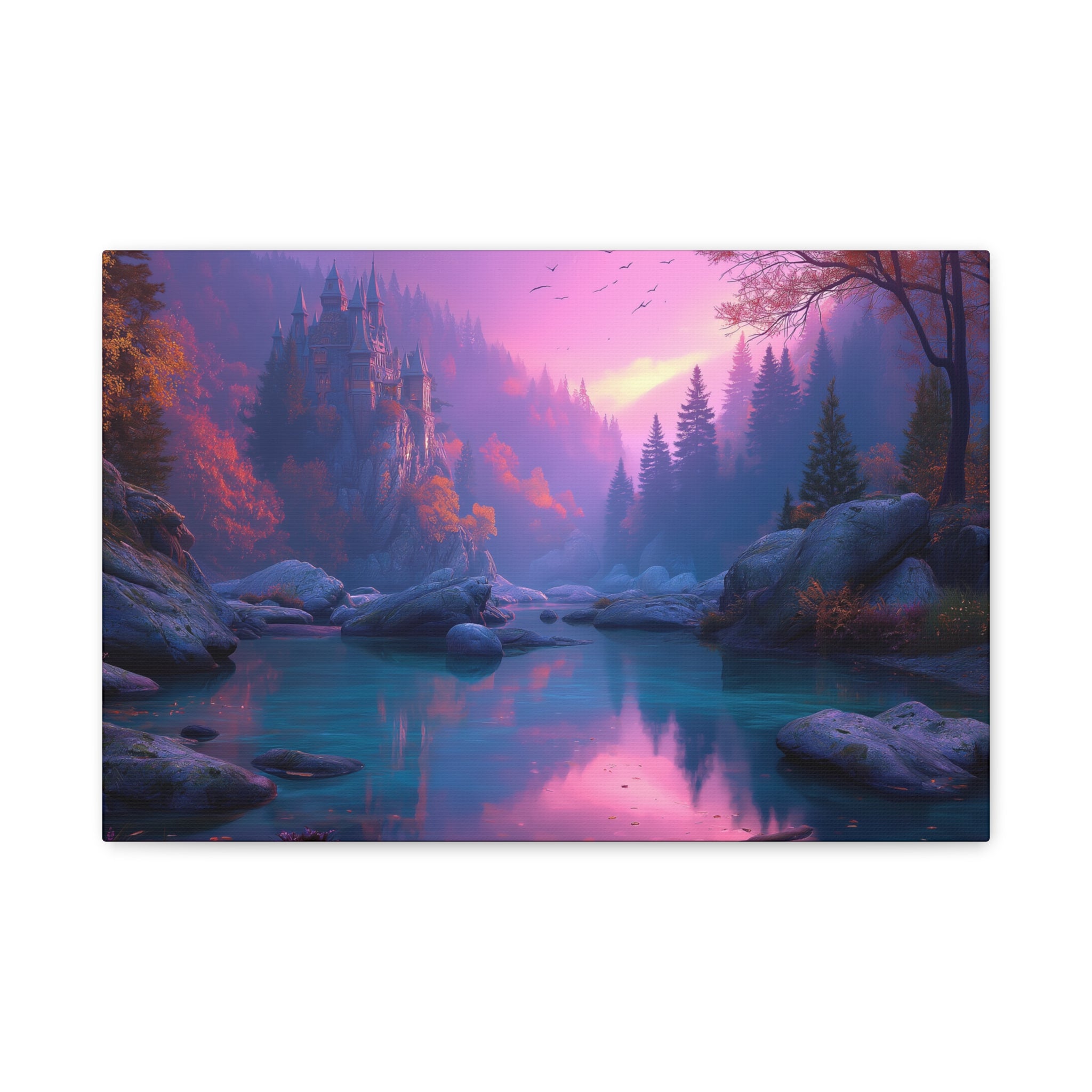 Mystic Twilight Lake Matte Canvas Print