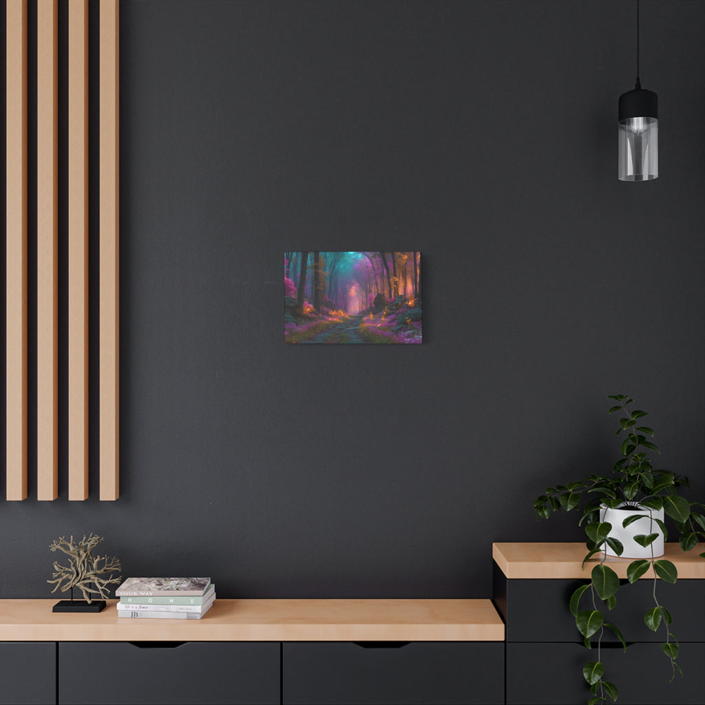 Enchanted Forest Canvas Print Mystical Woodland Wall Art
