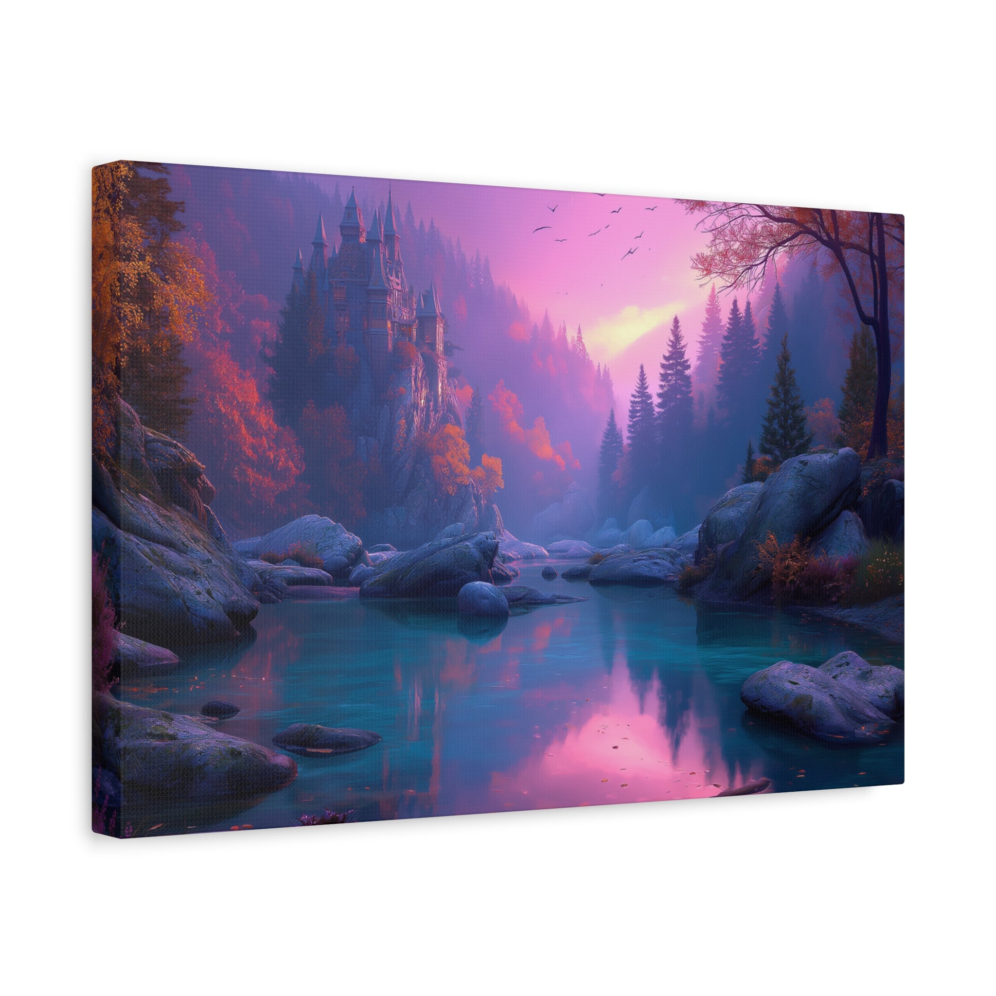 Mystic Twilight Lake Matte Canvas Print