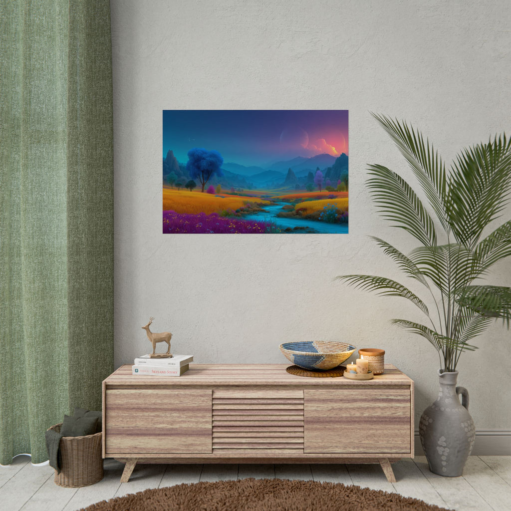 Dreamscape Landscape Vibrant Fantasy Nature Wall Art