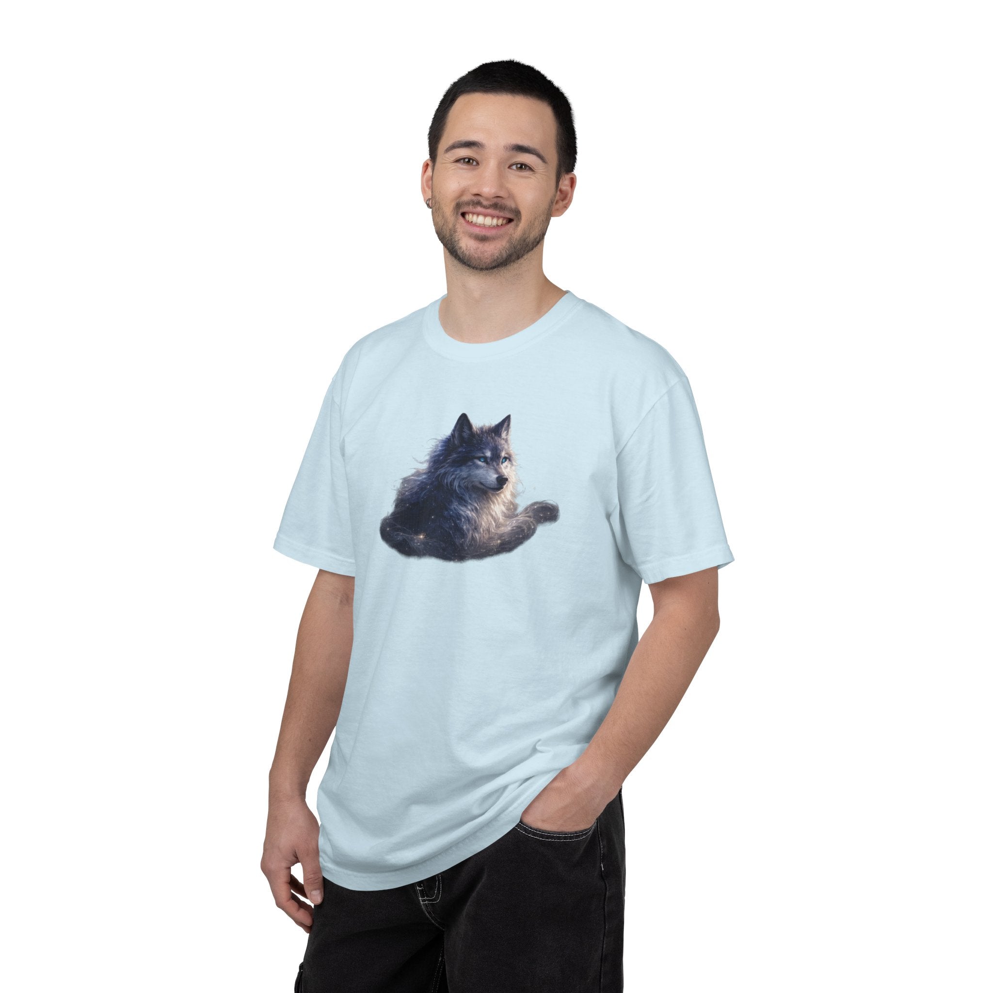 Wolf Graphic T-Shirt Relaxed Forest Dog Art Tee