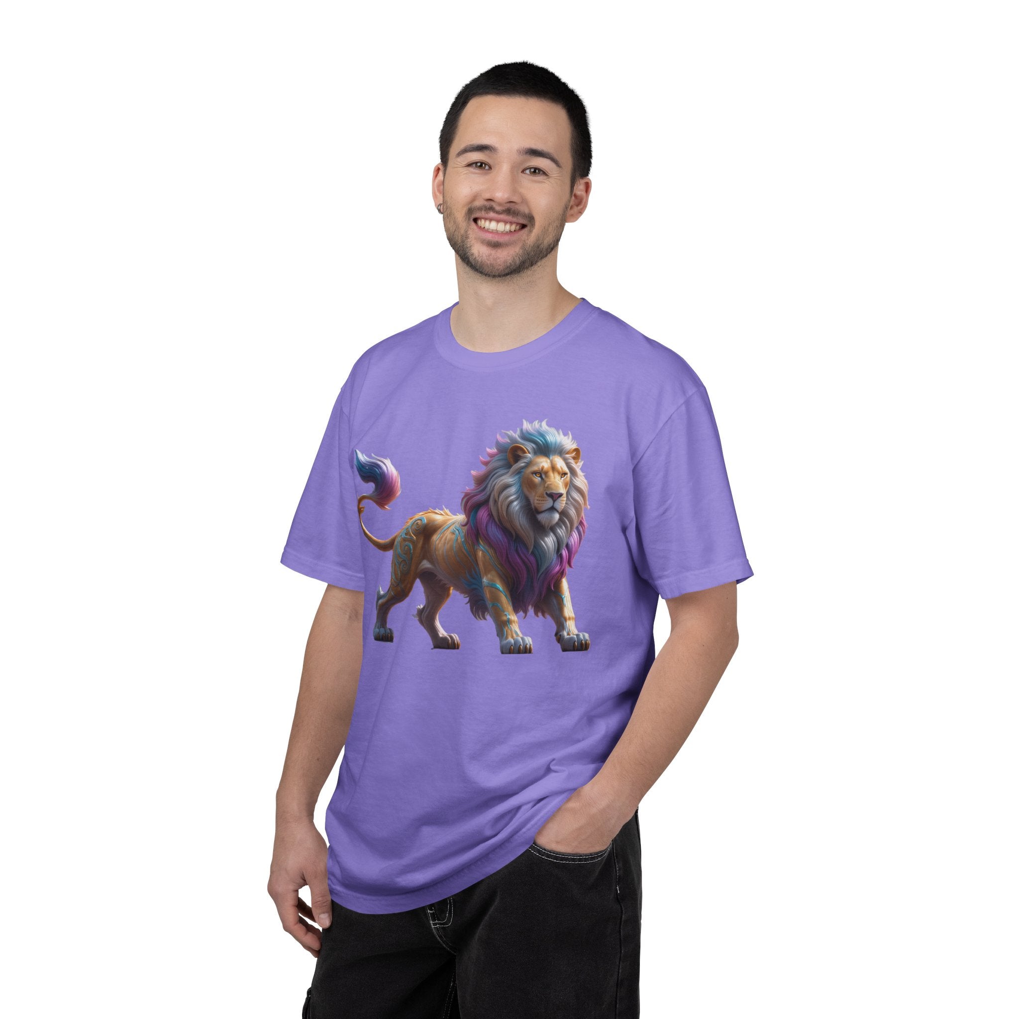 Colorful Lion Graphic T‑Shirt Vibrant Pride Animal Tee