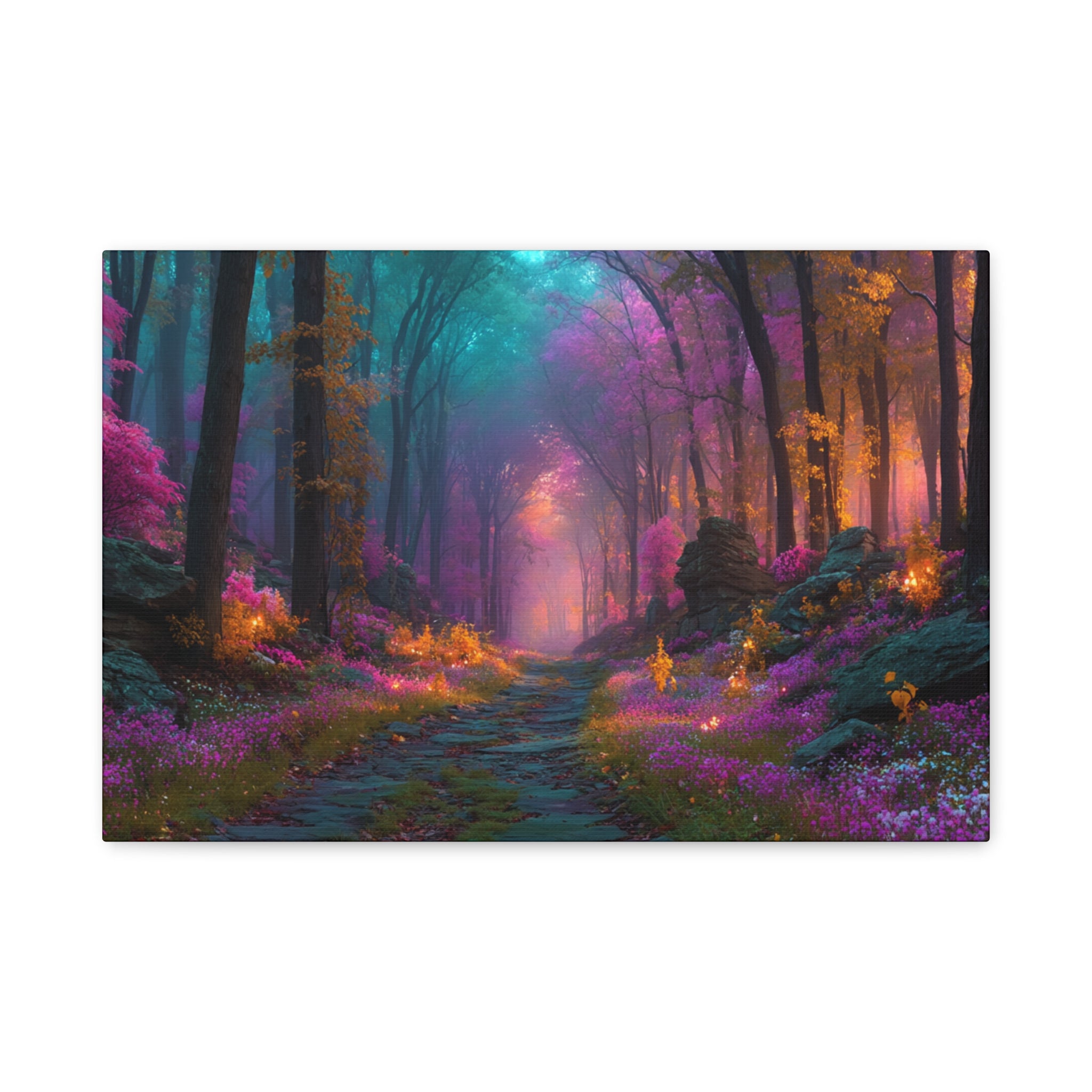 Enchanted Forest Canvas Print Mystical Woodland Wall Art