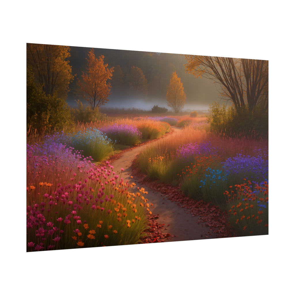 Enchanted Wildflower Path Landscape Art Print