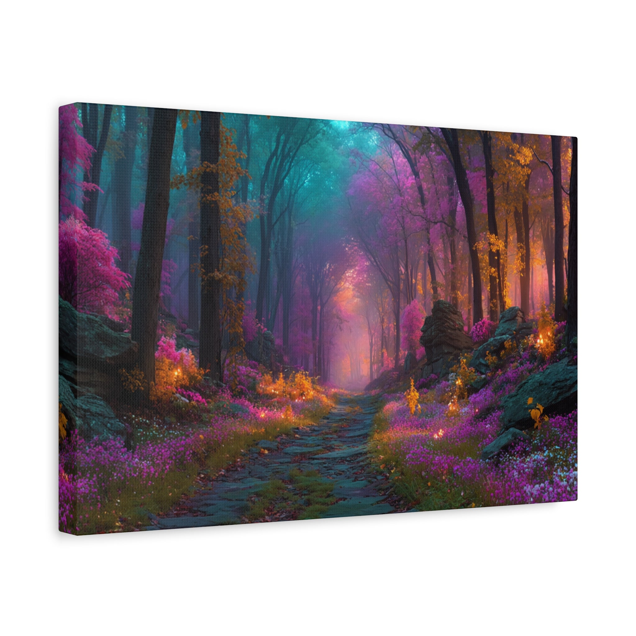 Enchanted Forest Canvas Print Mystical Woodland Wall Art