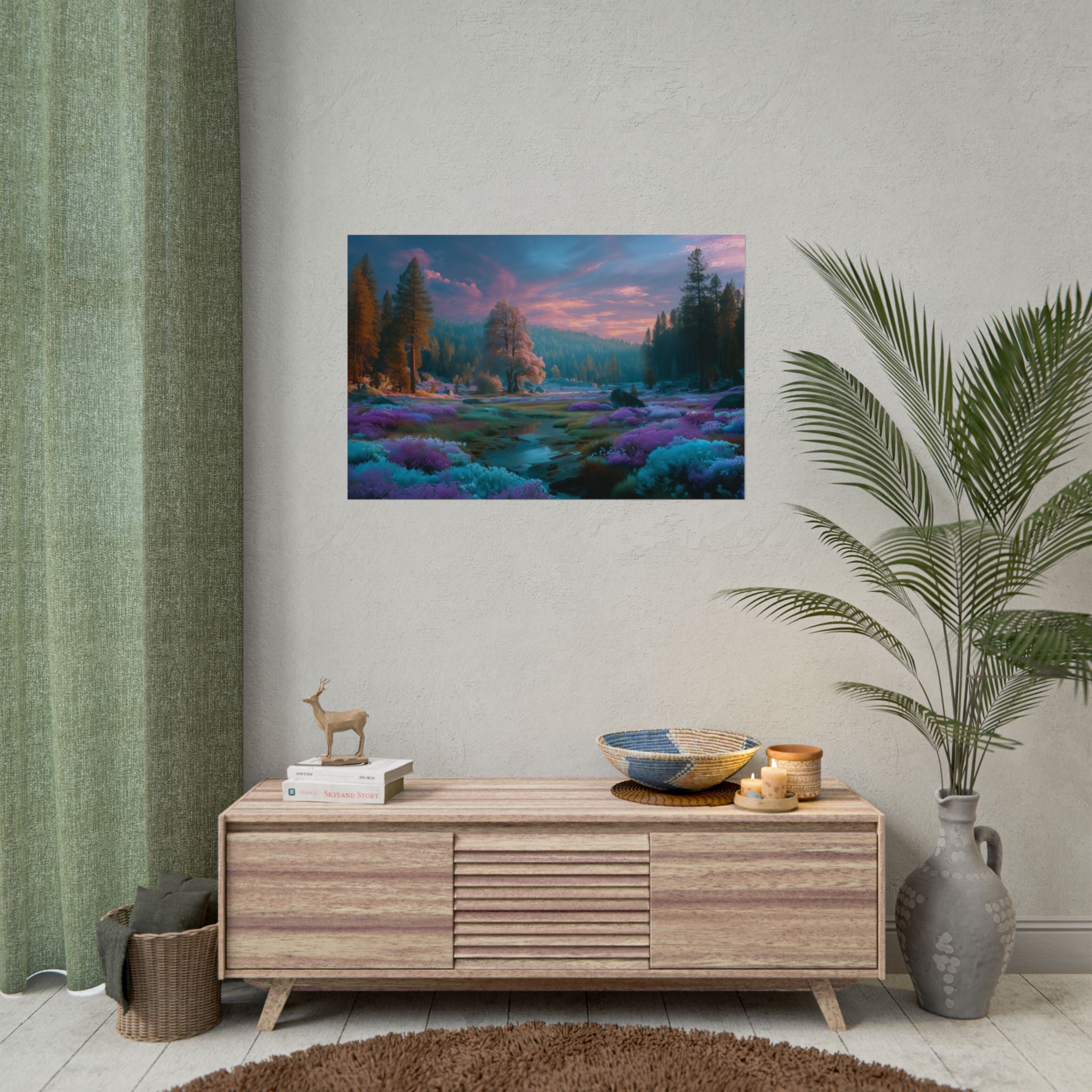 Dreamscape Landscape  Vibrant Fantasy Forest Wall Art