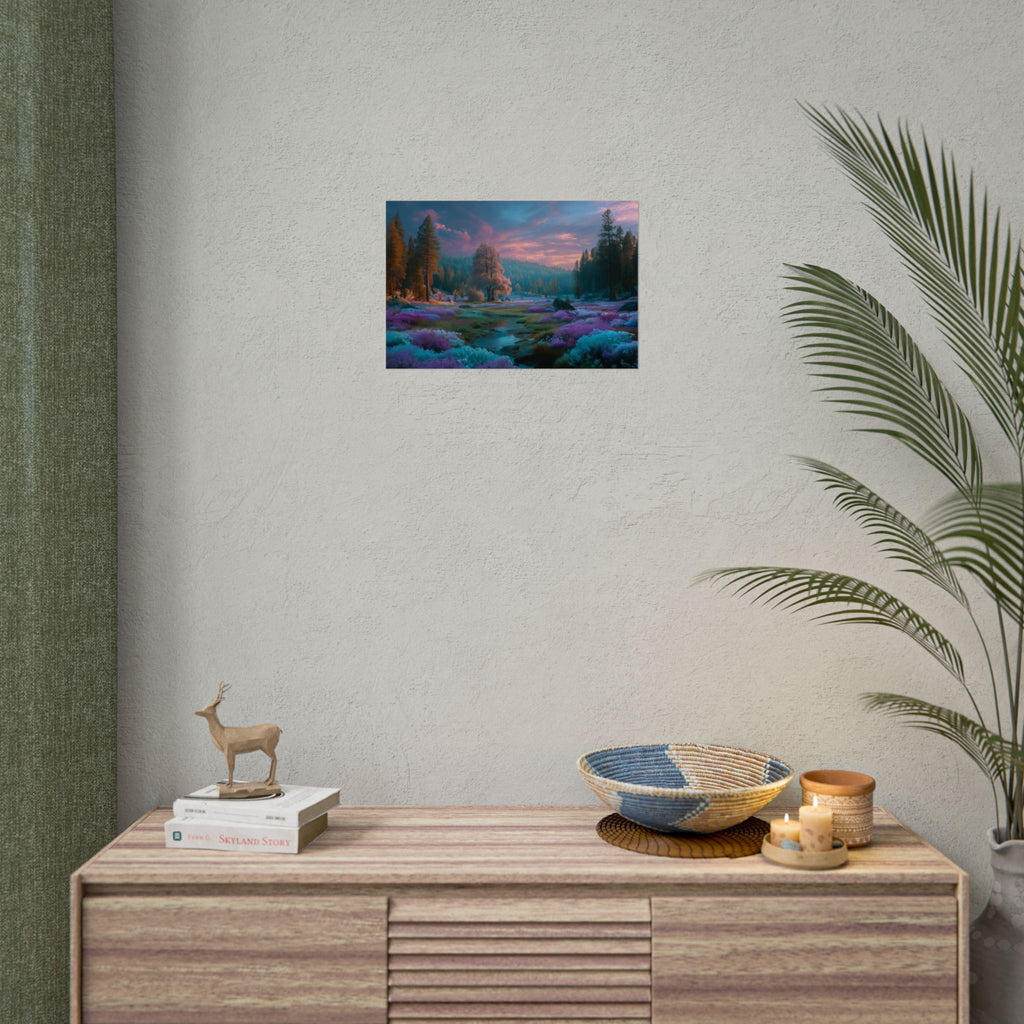 Dreamscape Landscape  Vibrant Fantasy Forest Wall Art