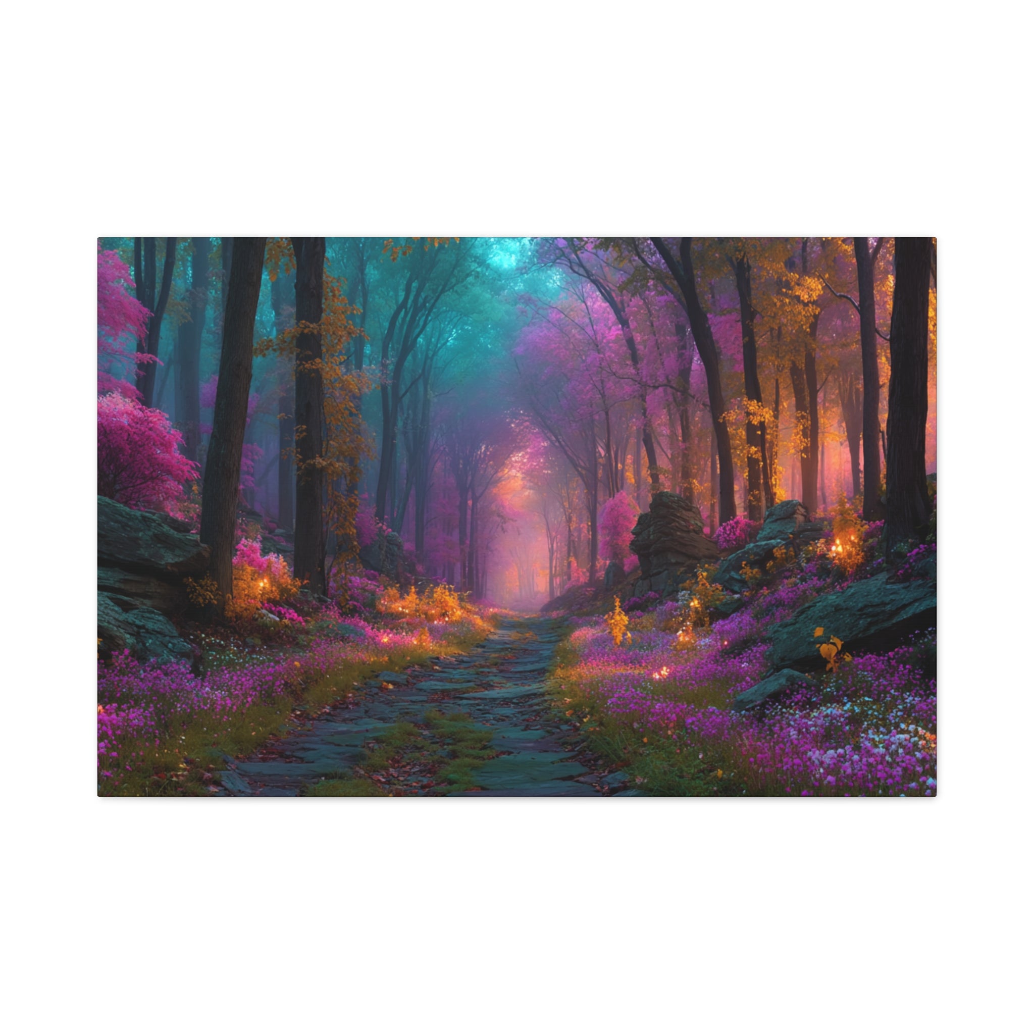 Enchanted Forest Canvas Print Mystical Woodland Wall Art