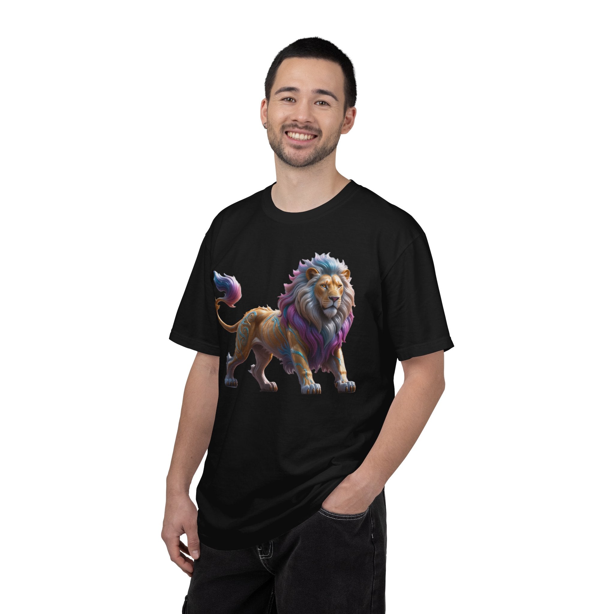 Colorful Lion Graphic T‑Shirt Vibrant Pride Animal Tee