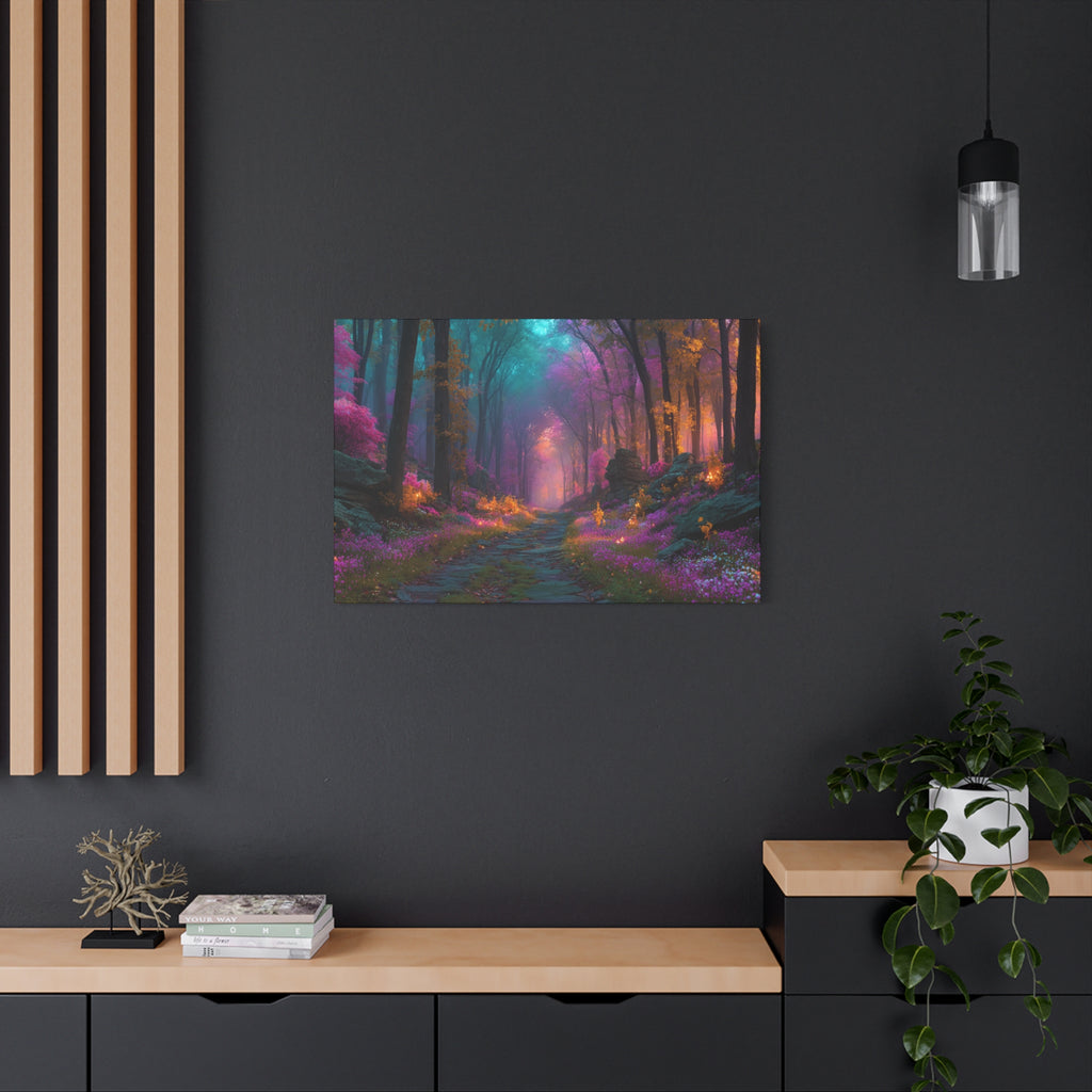 Enchanted Forest Canvas Print Mystical Woodland Wall Art