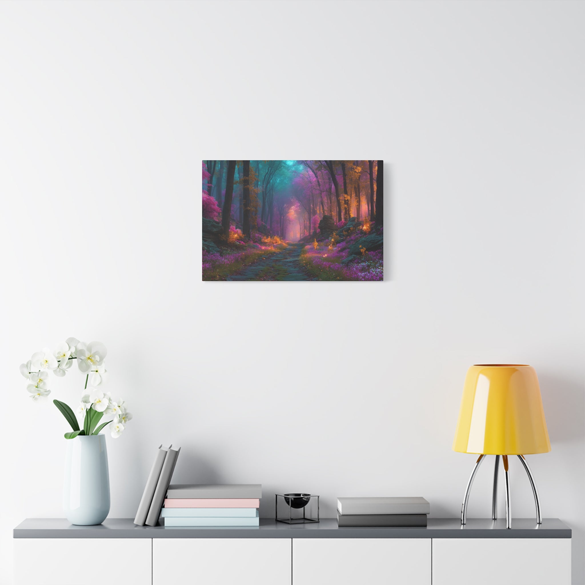 Enchanted Forest Canvas Print Mystical Woodland Wall Art