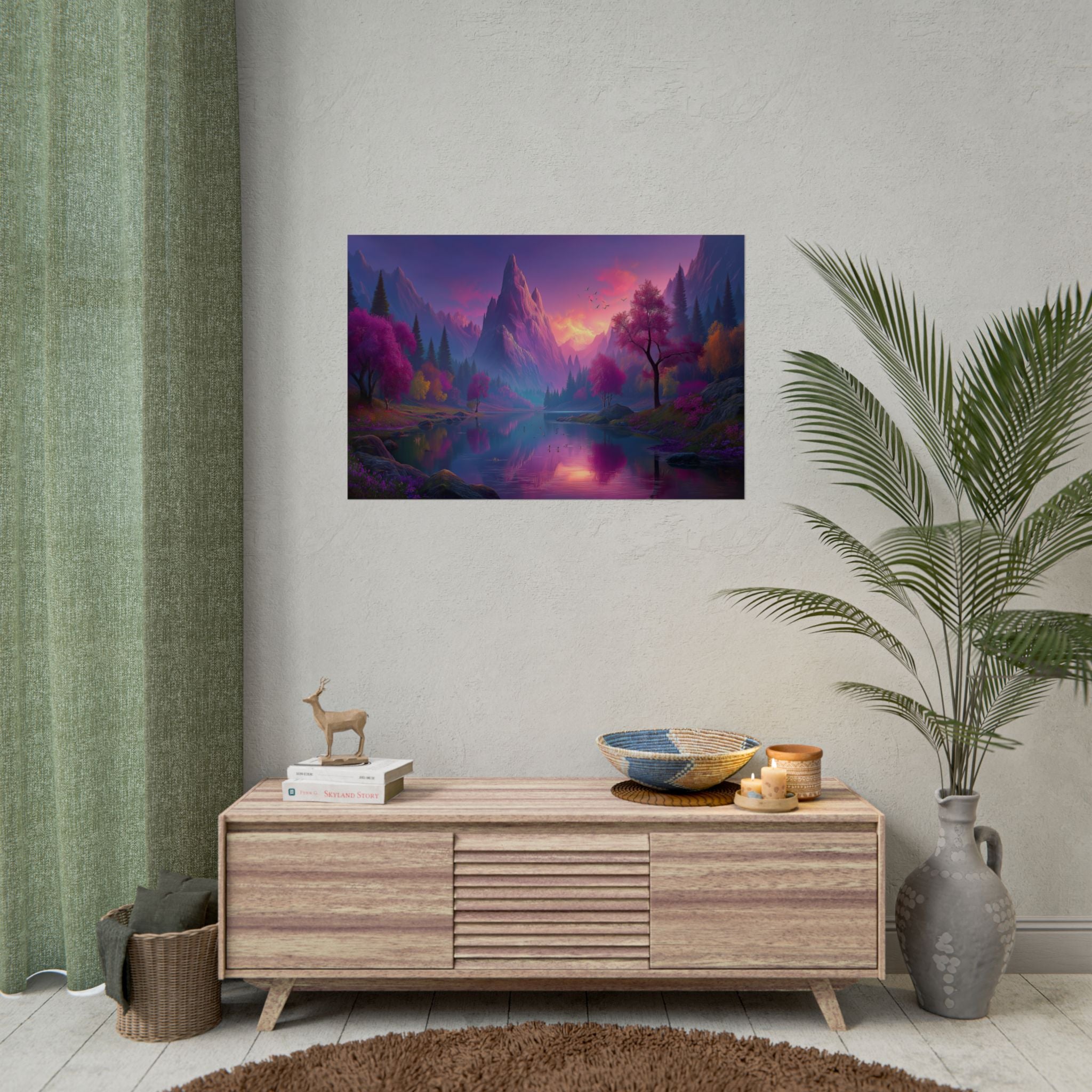 Dreamscape Mountain Lake Sunset Wall Art