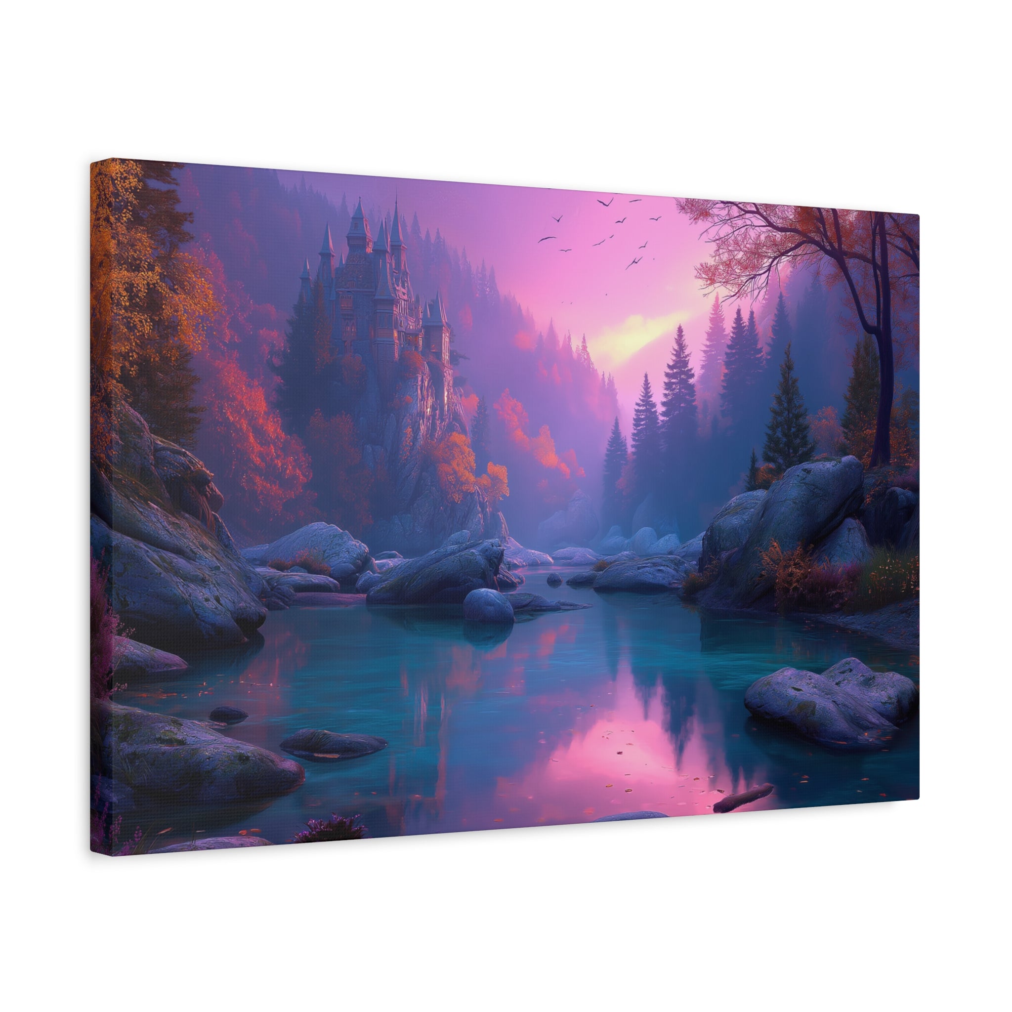 Mystic Twilight Lake Matte Canvas Print