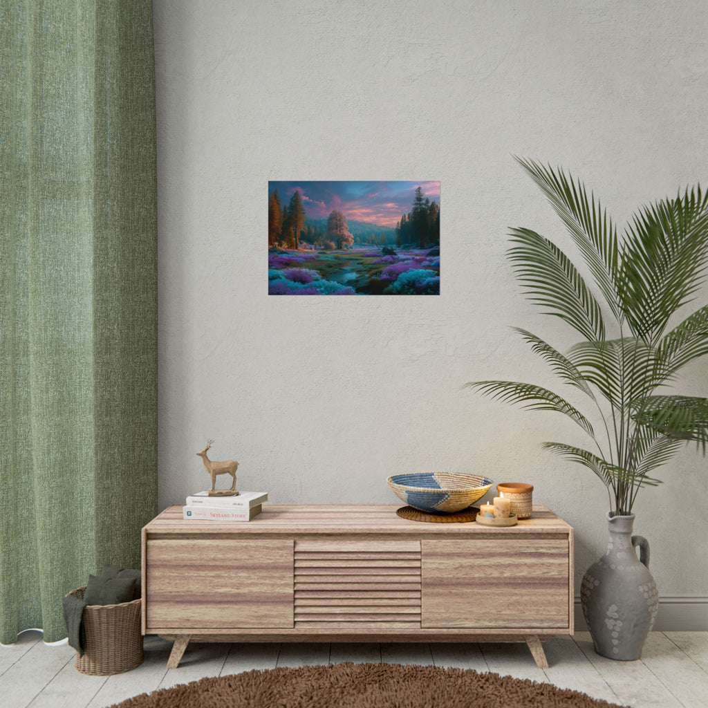 Dreamscape Landscape  Vibrant Fantasy Forest Wall Art