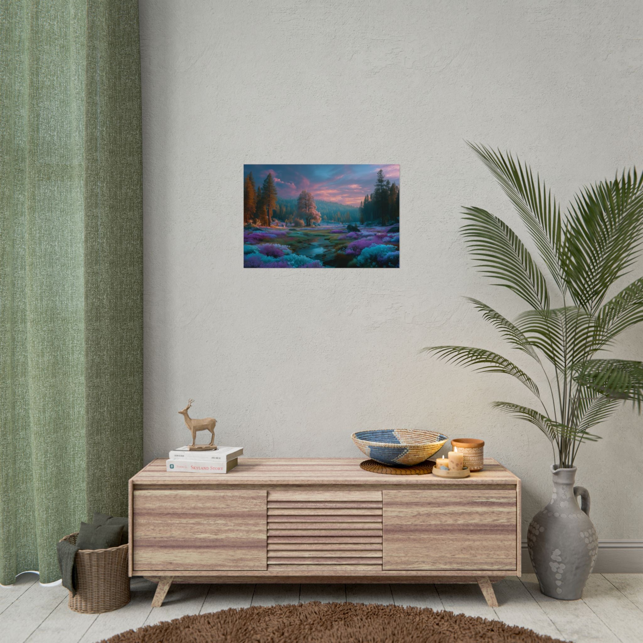 Dreamscape Landscape  Vibrant Fantasy Forest Wall Art