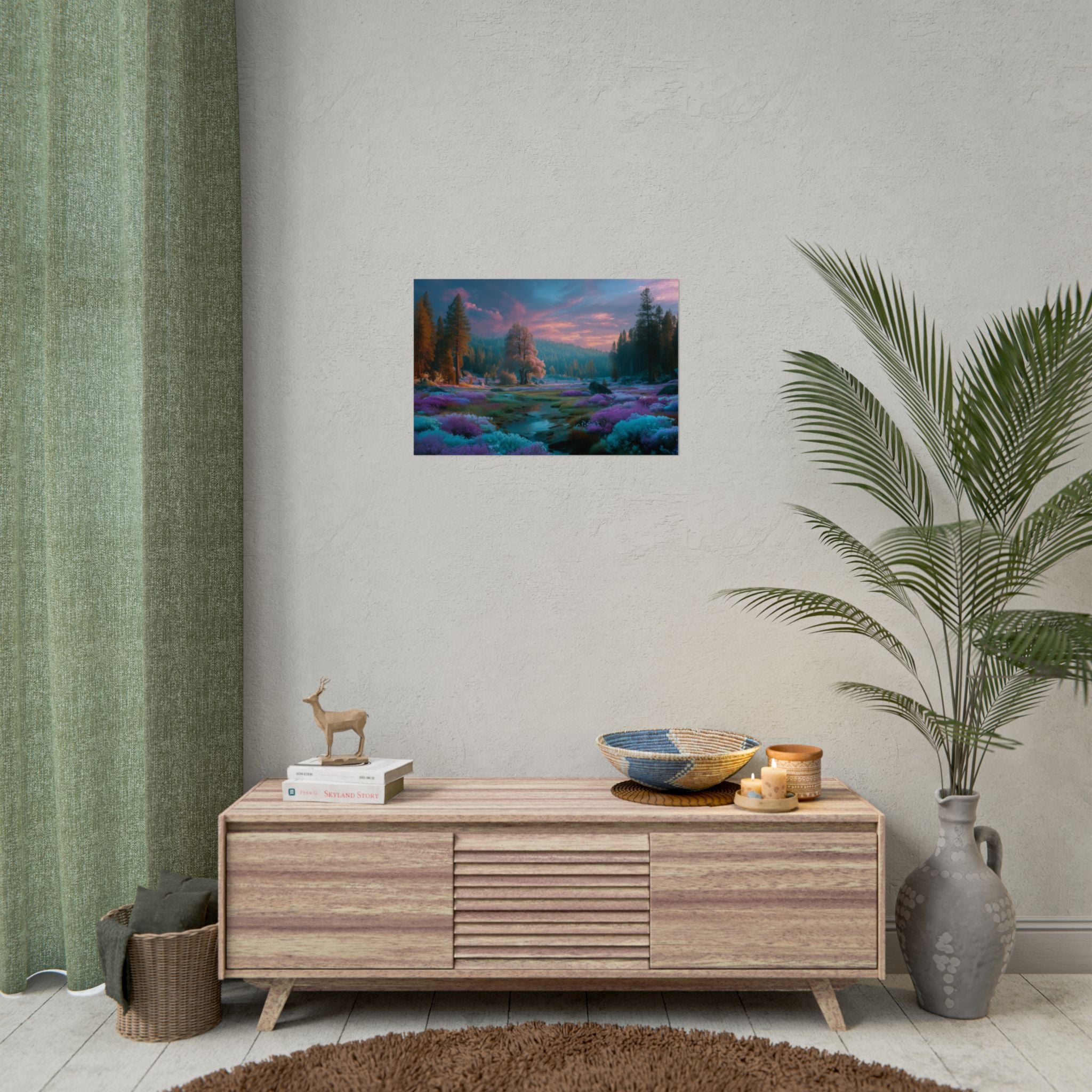 Dreamscape Landscape  Vibrant Fantasy Forest Wall Art
