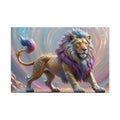 Lion Fantasy Colorful Mythic Lion Rolled Art Print