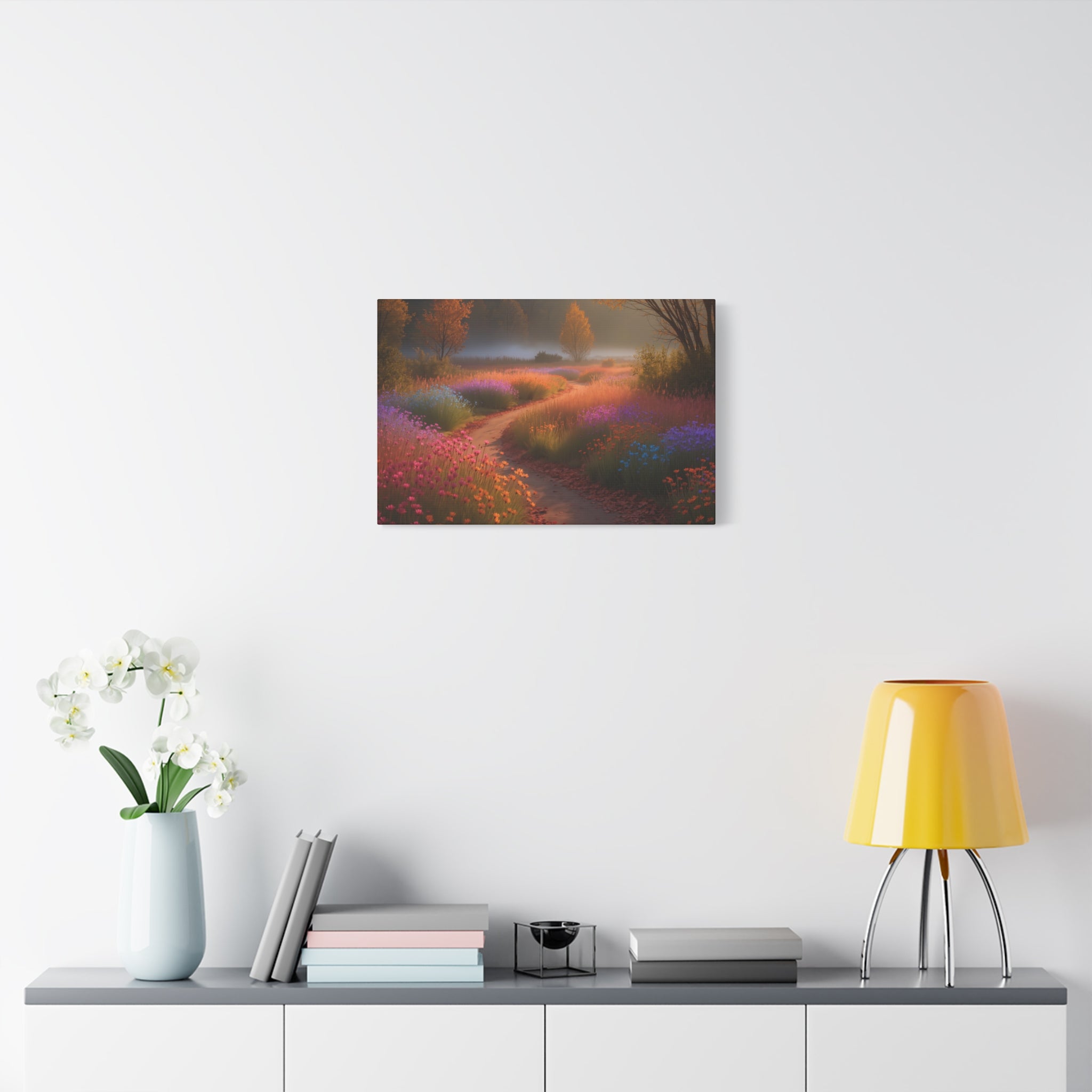 Floral Dreamscape Matte Canvas Wall Art Stretched 1.25"