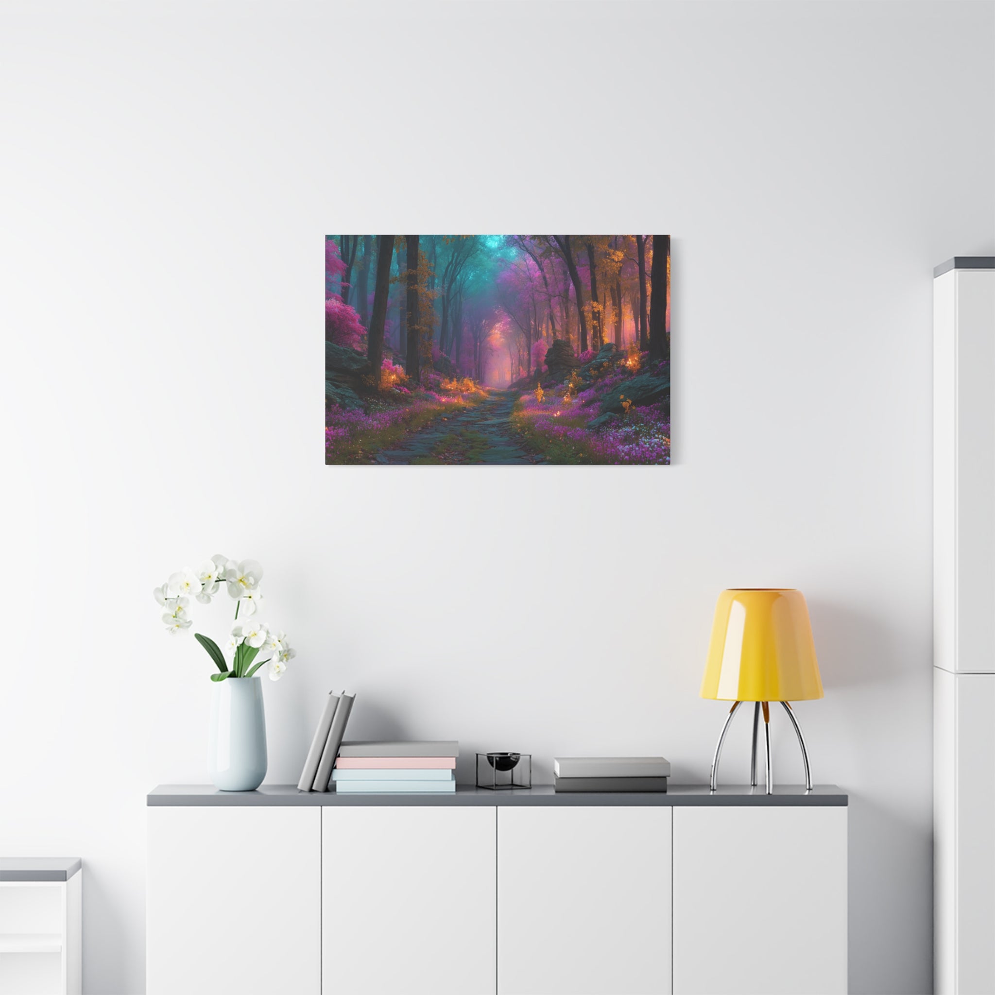 Enchanted Forest Canvas Print Mystical Woodland Wall Art