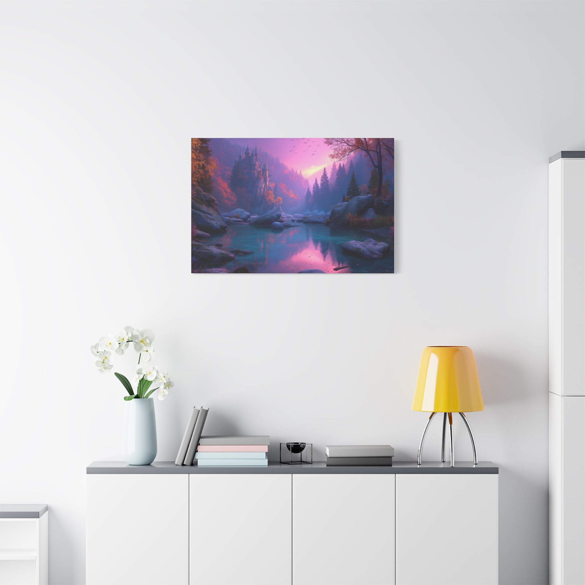 Mystic Twilight Lake Matte Canvas Print