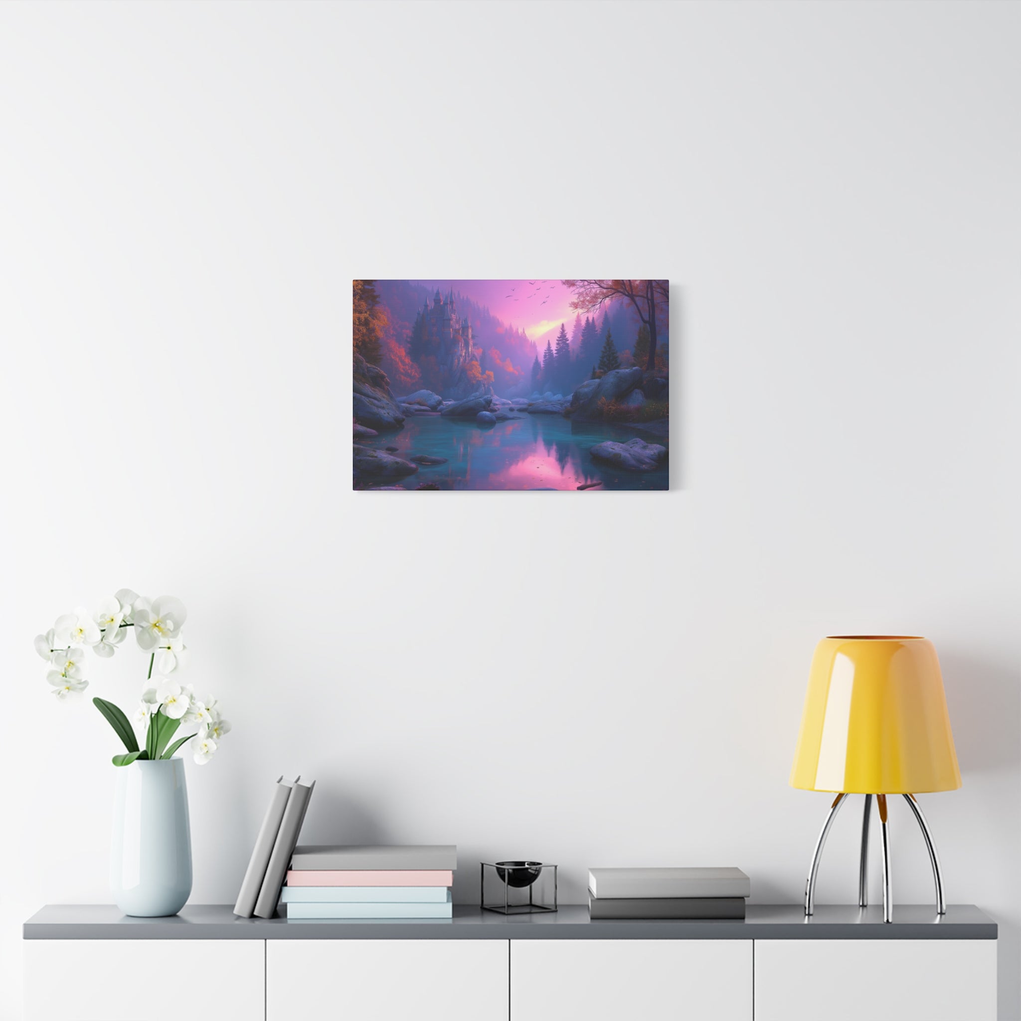 Mystic Twilight Lake Matte Canvas Print