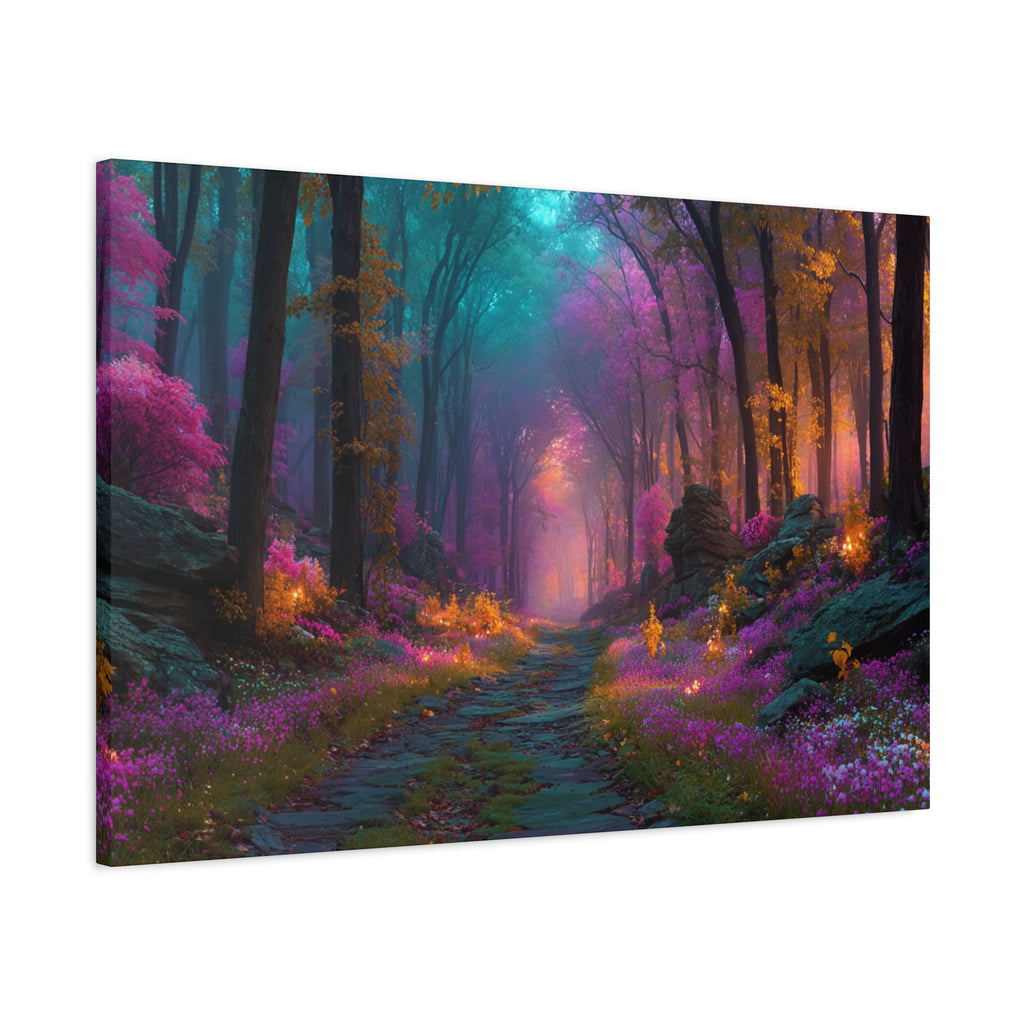 Enchanted Forest Canvas Print Mystical Woodland Wall Art
