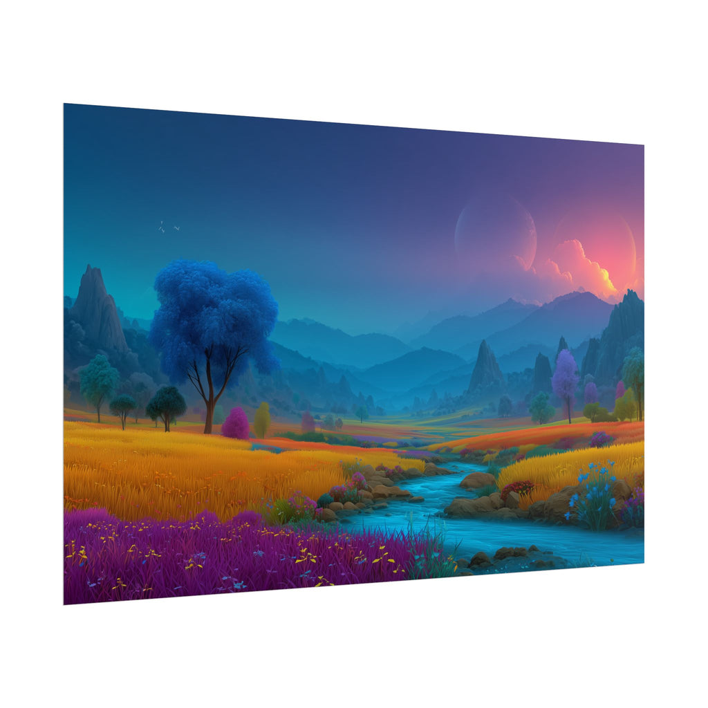 Dreamscape Landscape Vibrant Fantasy Nature Wall Art