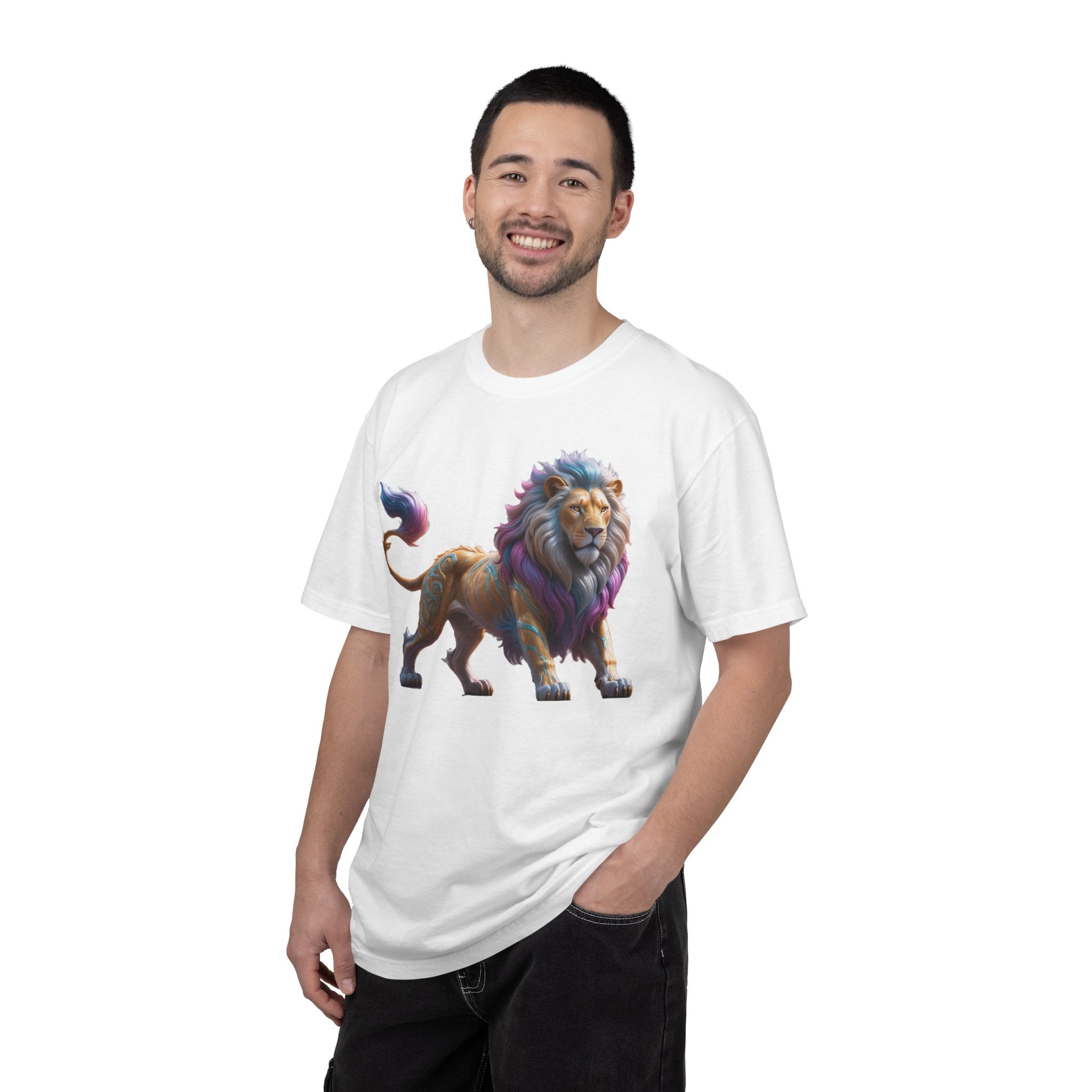 Colorful Lion Graphic T‑Shirt Vibrant Pride Animal Tee