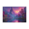 Dreamscape Mountain Lake Matte Canvas Print