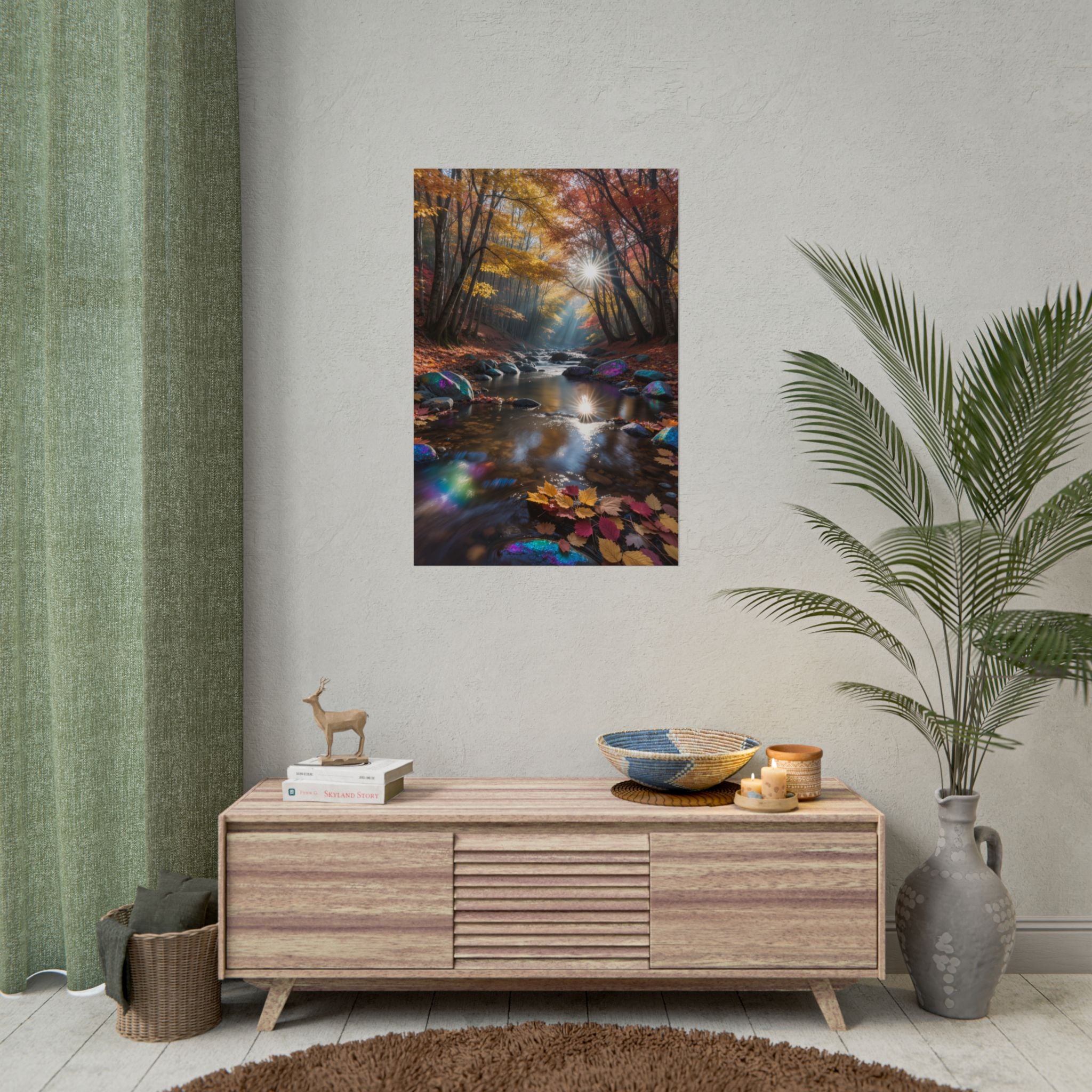 Autumn Forest Stream  Rolled Nature Wall Art