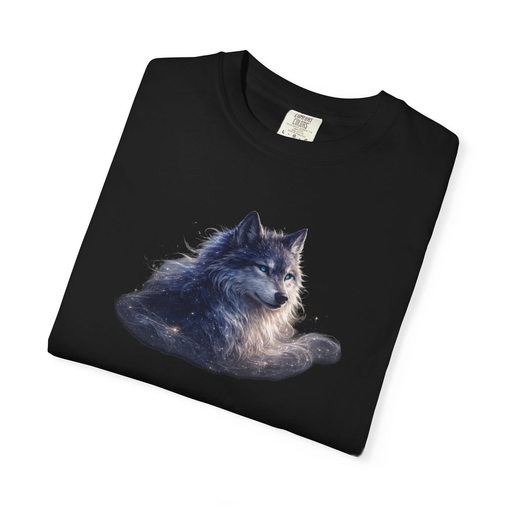 Wolf Graphic T-Shirt Relaxed Forest Dog Art Tee