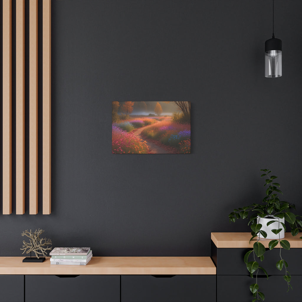 Floral Dreamscape Matte Canvas Wall Art Stretched 1.25"