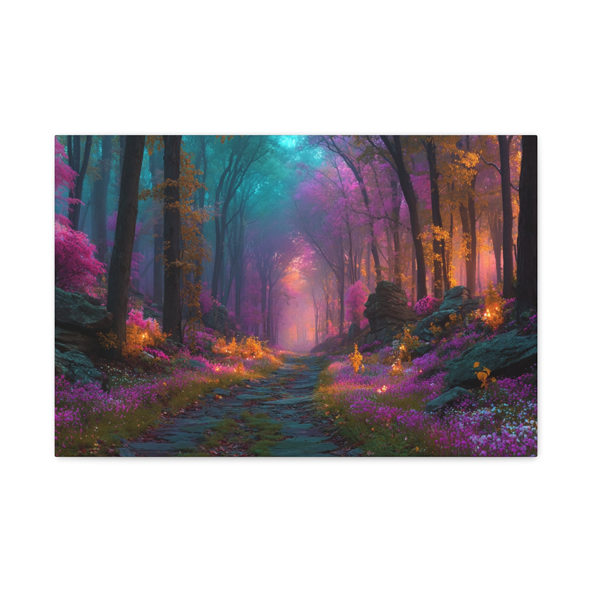 Enchanted Forest Canvas Print Mystical Woodland Wall Art