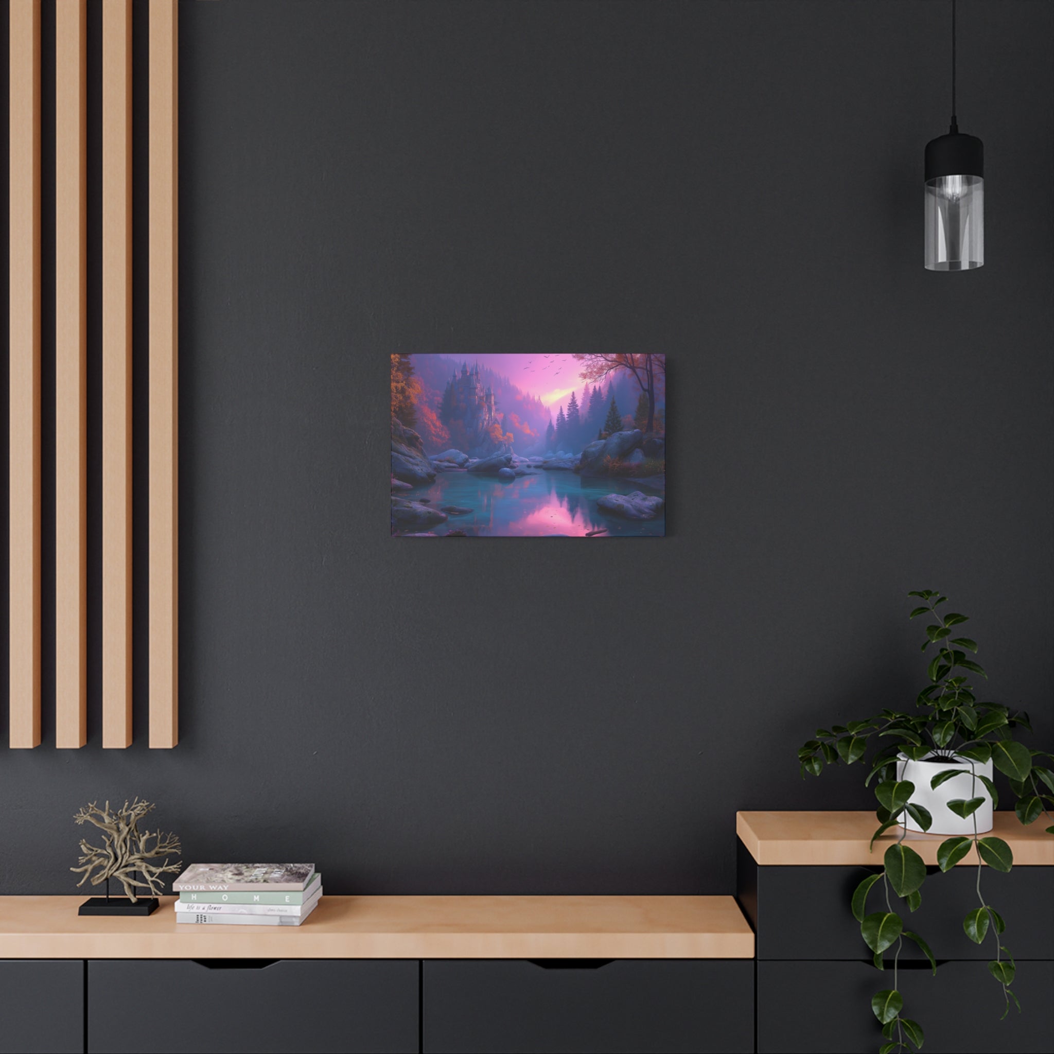 Mystic Twilight Lake Matte Canvas Print