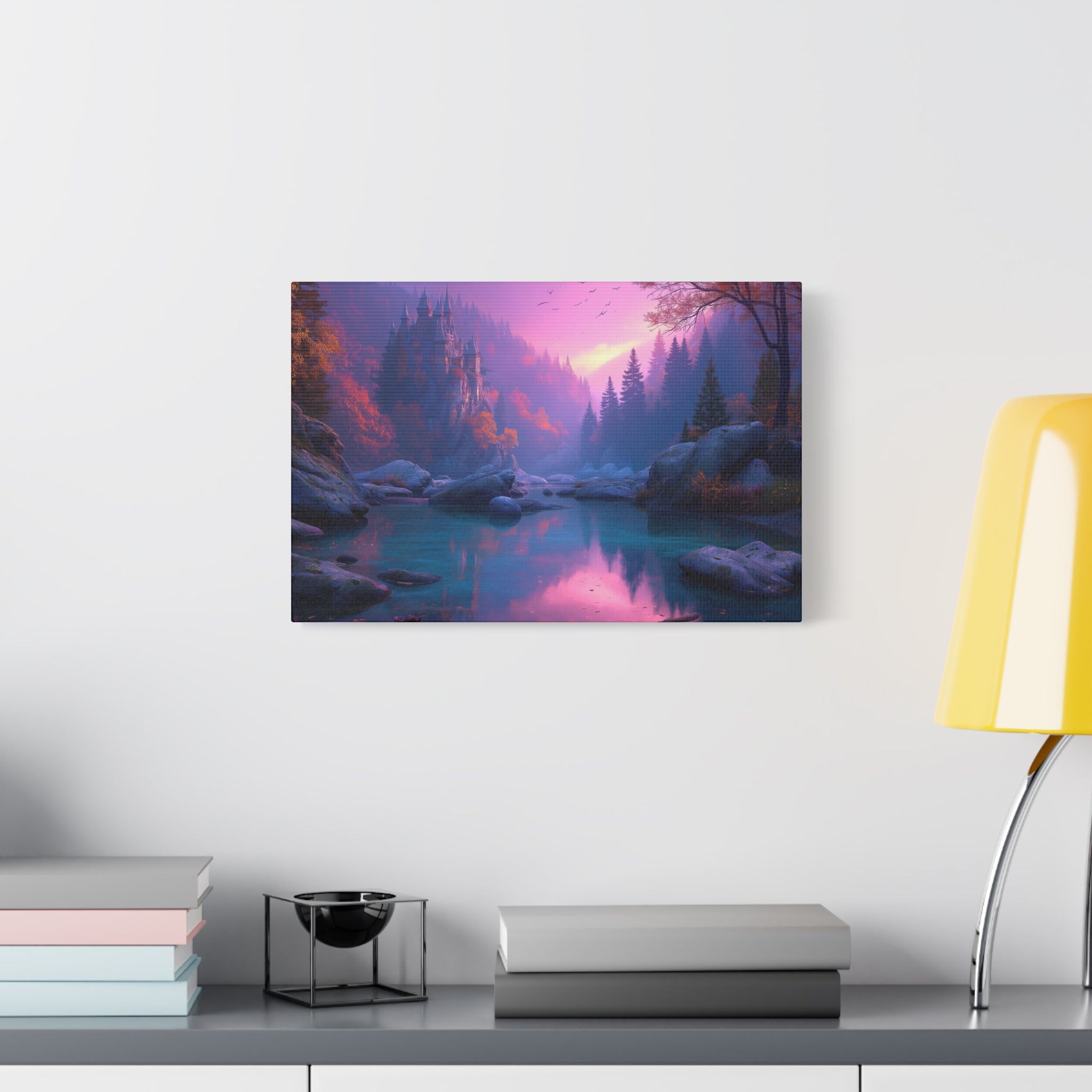 Mystic Twilight Lake Matte Canvas Print