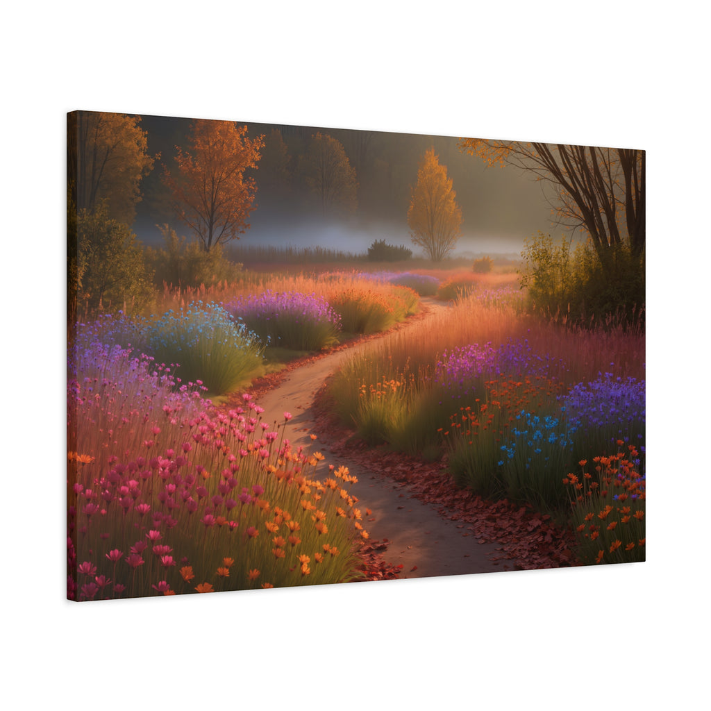 Floral Dreamscape Matte Canvas Wall Art Stretched 1.25"