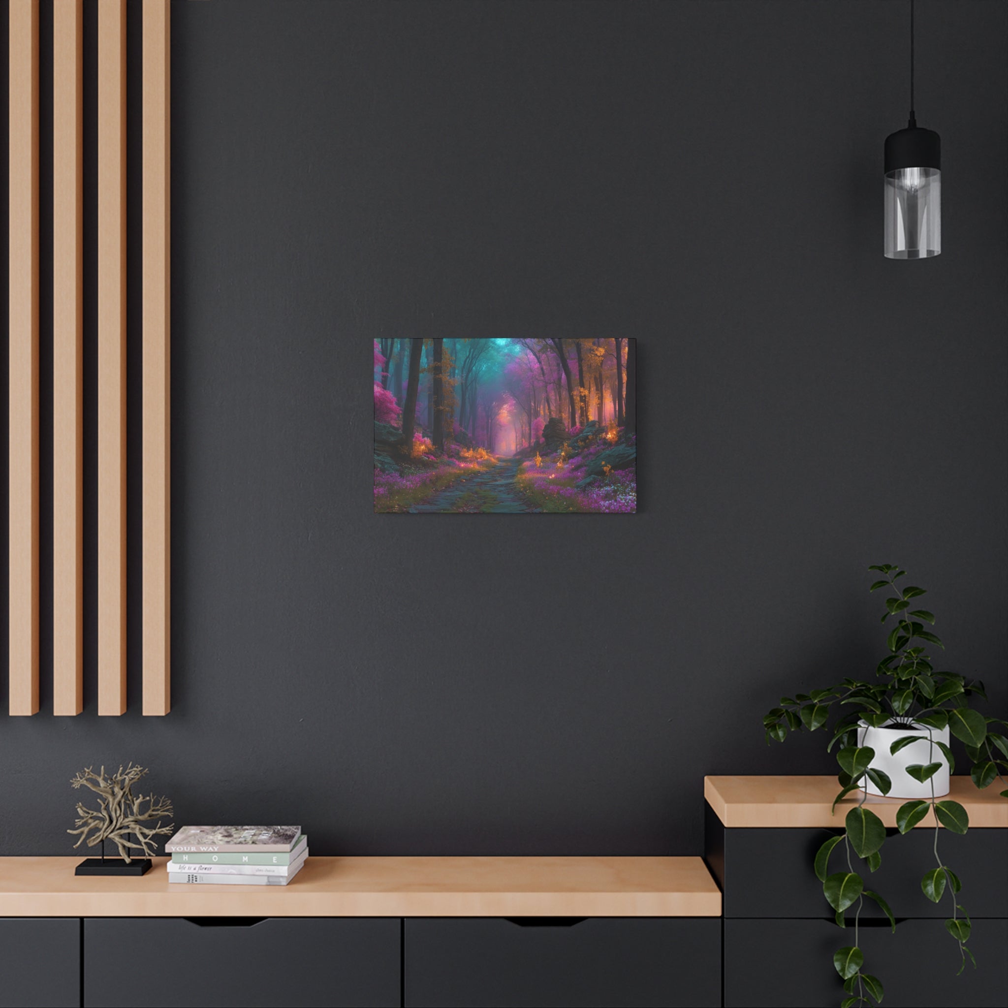 Enchanted Forest Canvas Print Mystical Woodland Wall Art