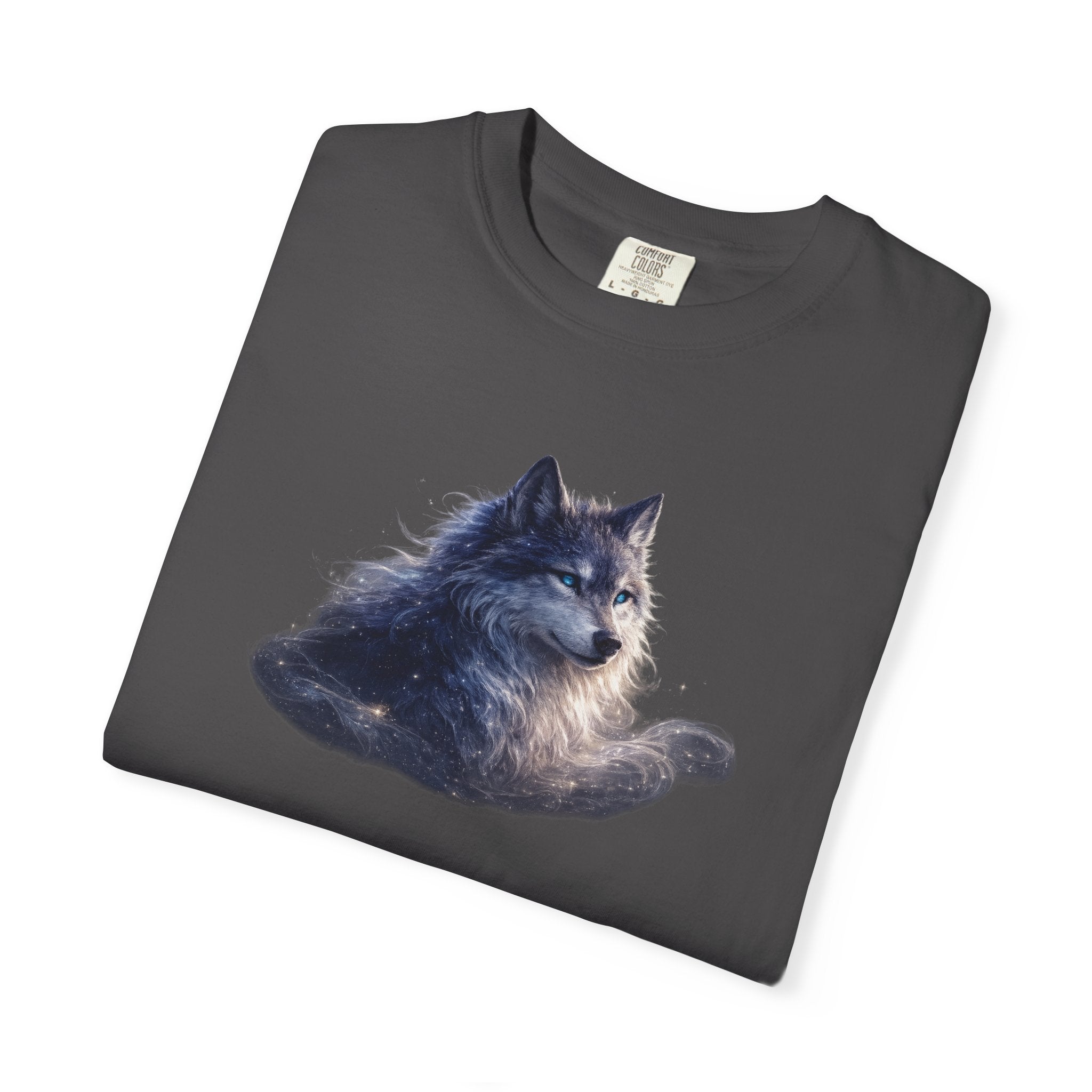 Wolf Graphic T-Shirt Relaxed Forest Dog Art Tee