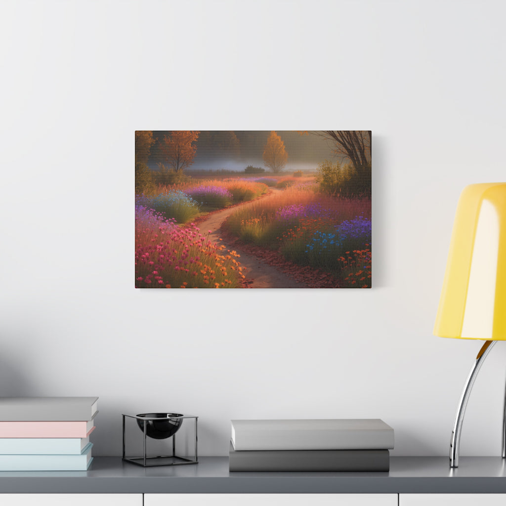 Floral Dreamscape Matte Canvas Wall Art Stretched 1.25"