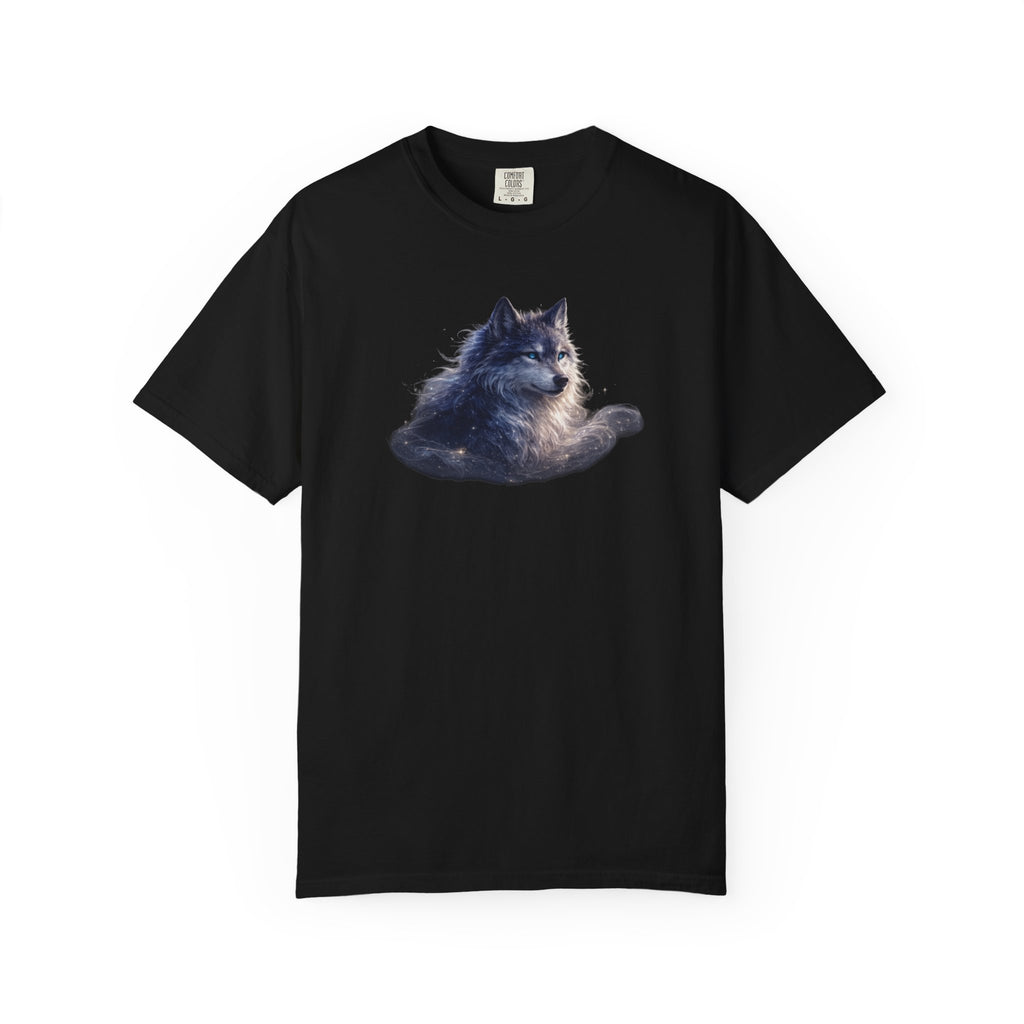 Wolf Graphic T-Shirt Relaxed Forest Dog Art Tee