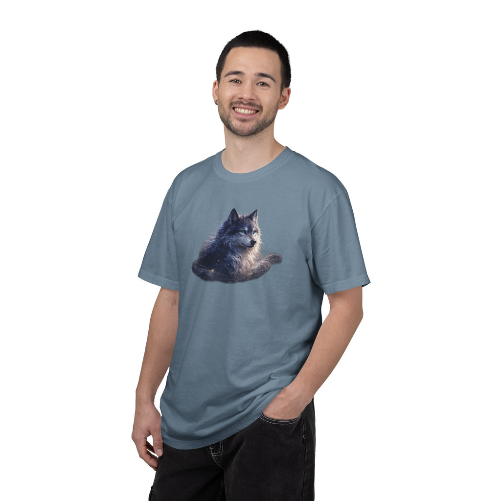 Wolf Graphic T-Shirt Relaxed Forest Dog Art Tee