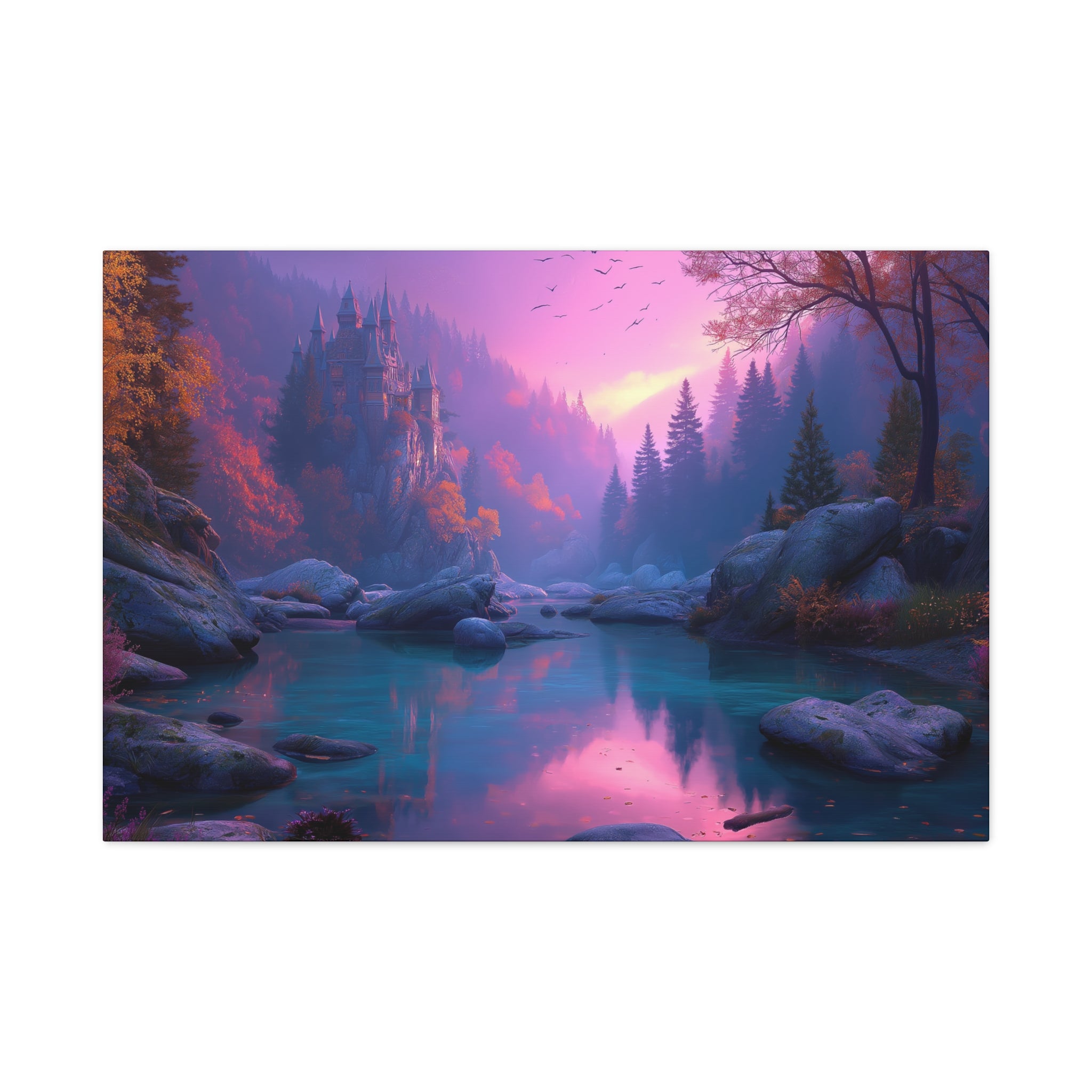 Mystic Twilight Lake Matte Canvas Print
