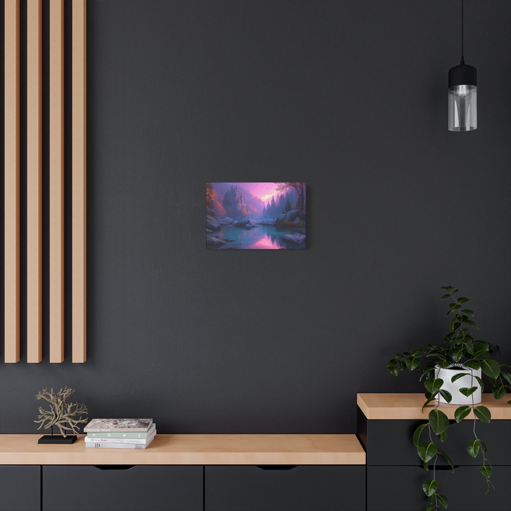Mystic Twilight Lake Matte Canvas Print