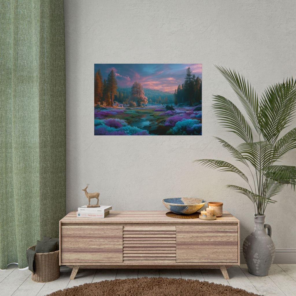 Dreamscape Landscape  Vibrant Fantasy Forest Wall Art
