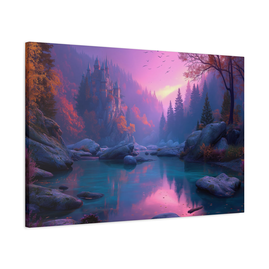 Mystic Twilight Lake Matte Canvas Print