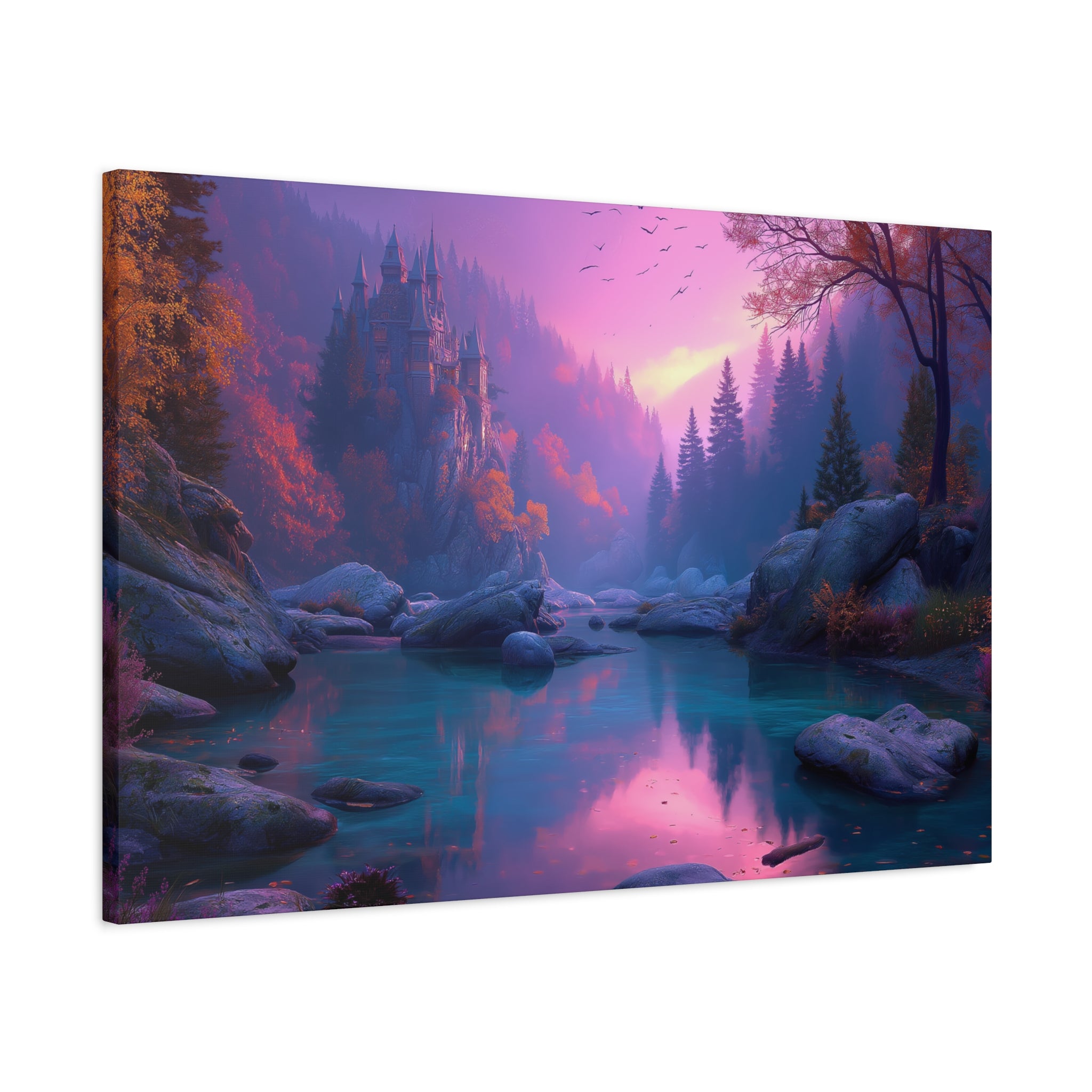 Mystic Twilight Lake Matte Canvas Print