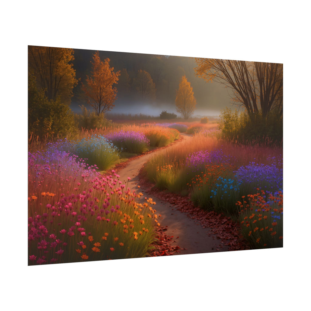 Enchanted Wildflower Path Landscape Art Print