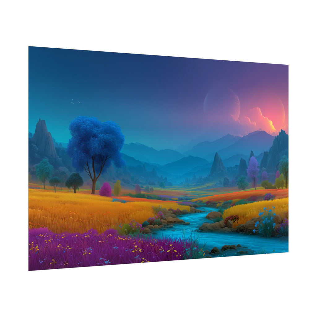 Dreamscape Landscape Vibrant Fantasy Nature Wall Art