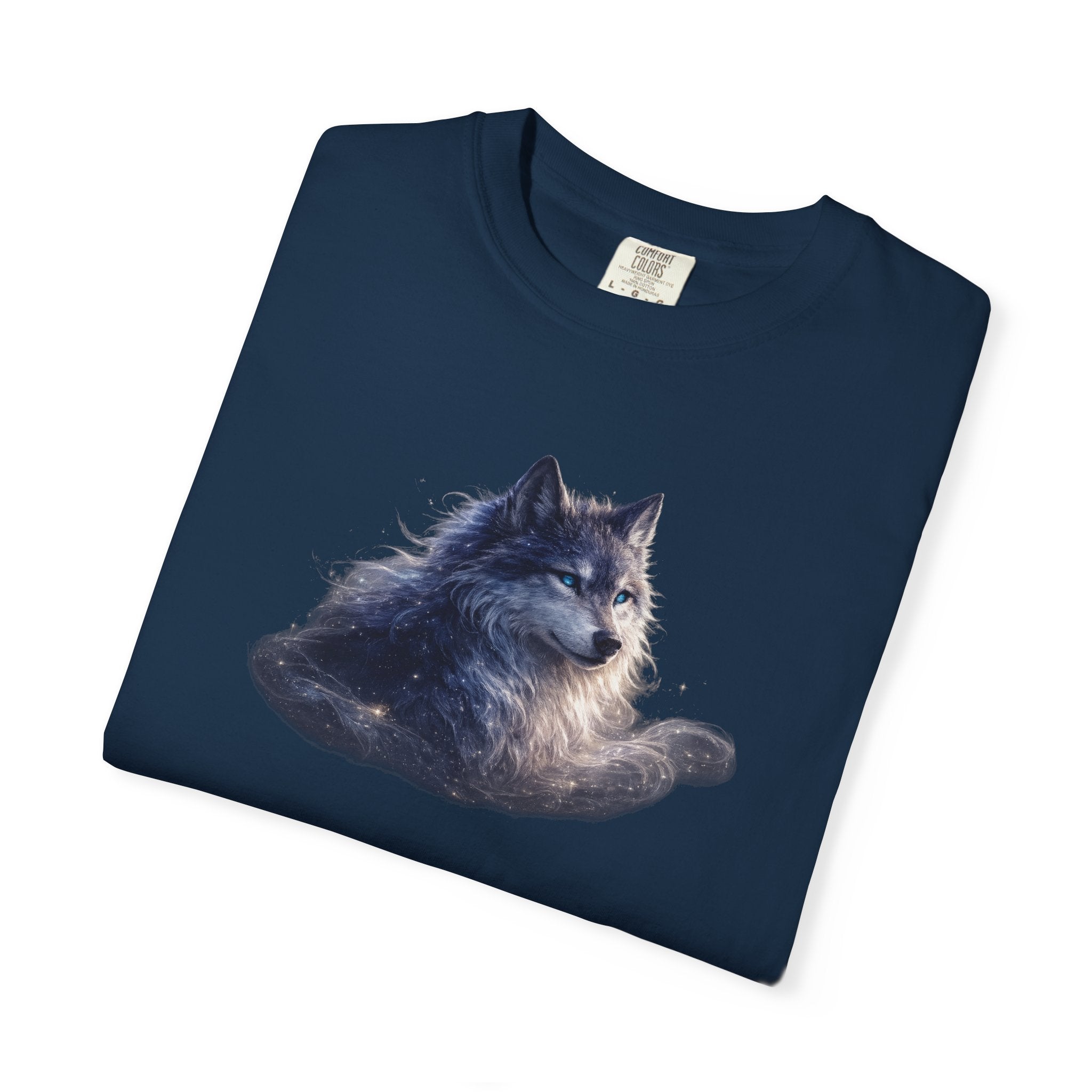 Wolf Graphic T-Shirt Relaxed Forest Dog Art Tee
